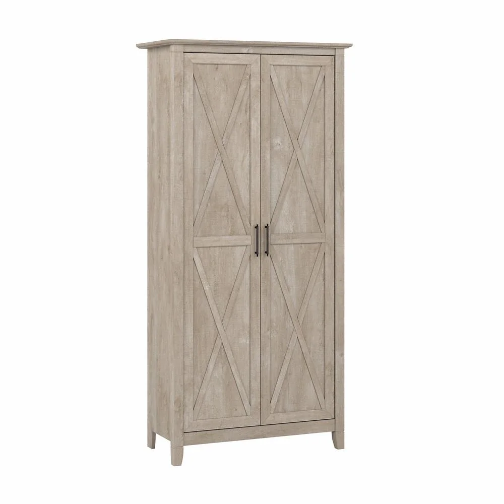 Key West Tall Storage Cabinet with Doors in Bing Cherry - Engineered Wood - Image 30
