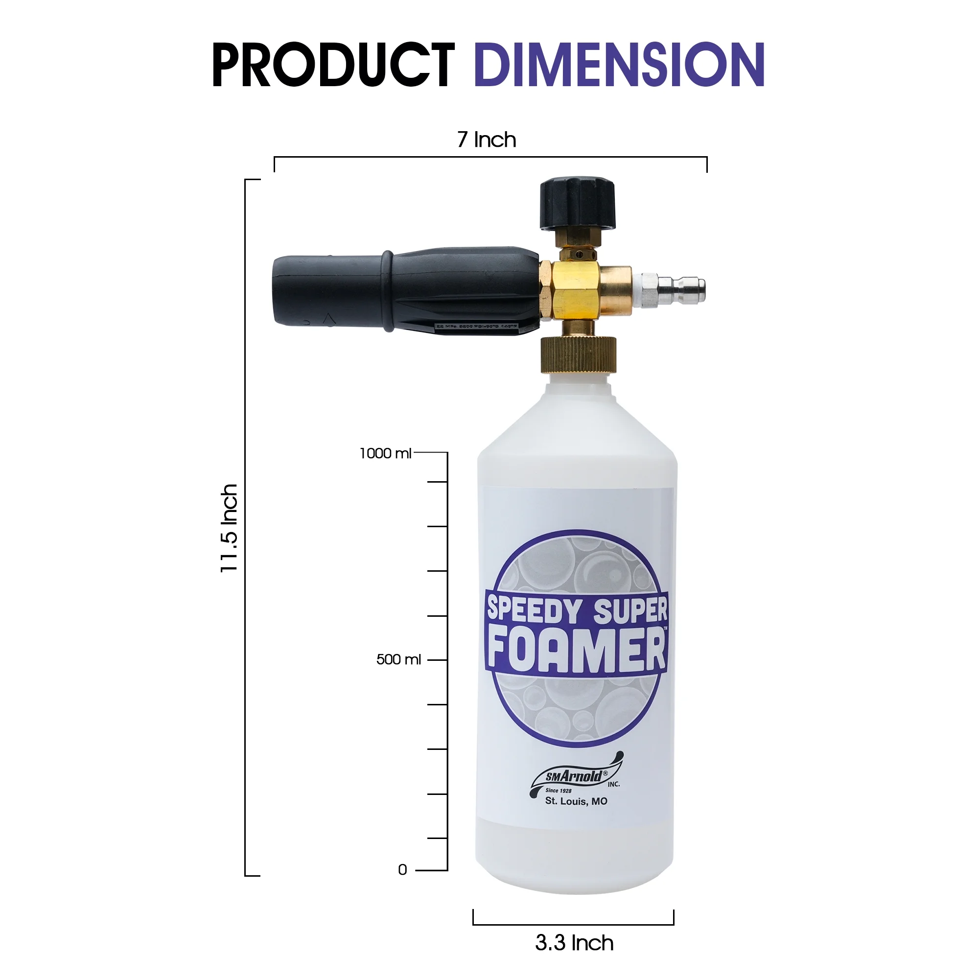 SM Arnold SPEEDY SUPER FOAMER Foam Cannon Soap Sprayer for Car Wash, Patio & House Cleaning | Multi-Purpose Sprayer Cleaner Cannister for Pressure Washer | For Automotives, Home, Garage, Boats & More - Image 5