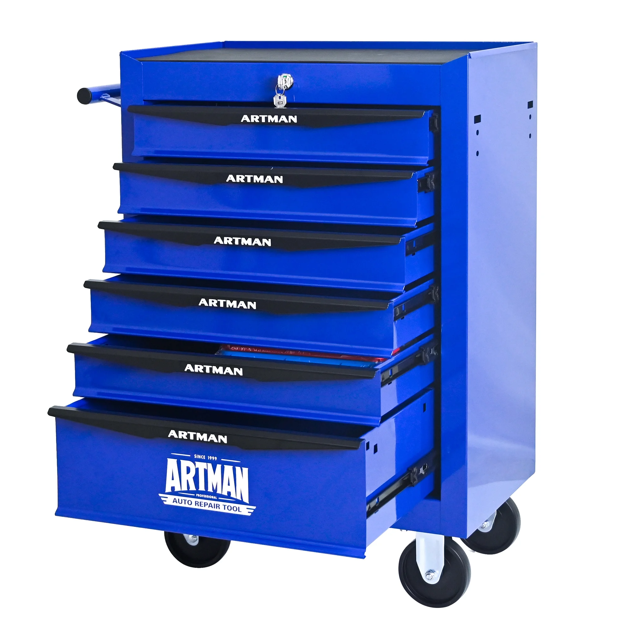 ARTMAN 20" 6-Drawer Tool Chest Cabinet with Ball Bearing Drawer Slides, Steel Tool Storage Box Organizer for Garage Workshop Repair Shop - Image 17