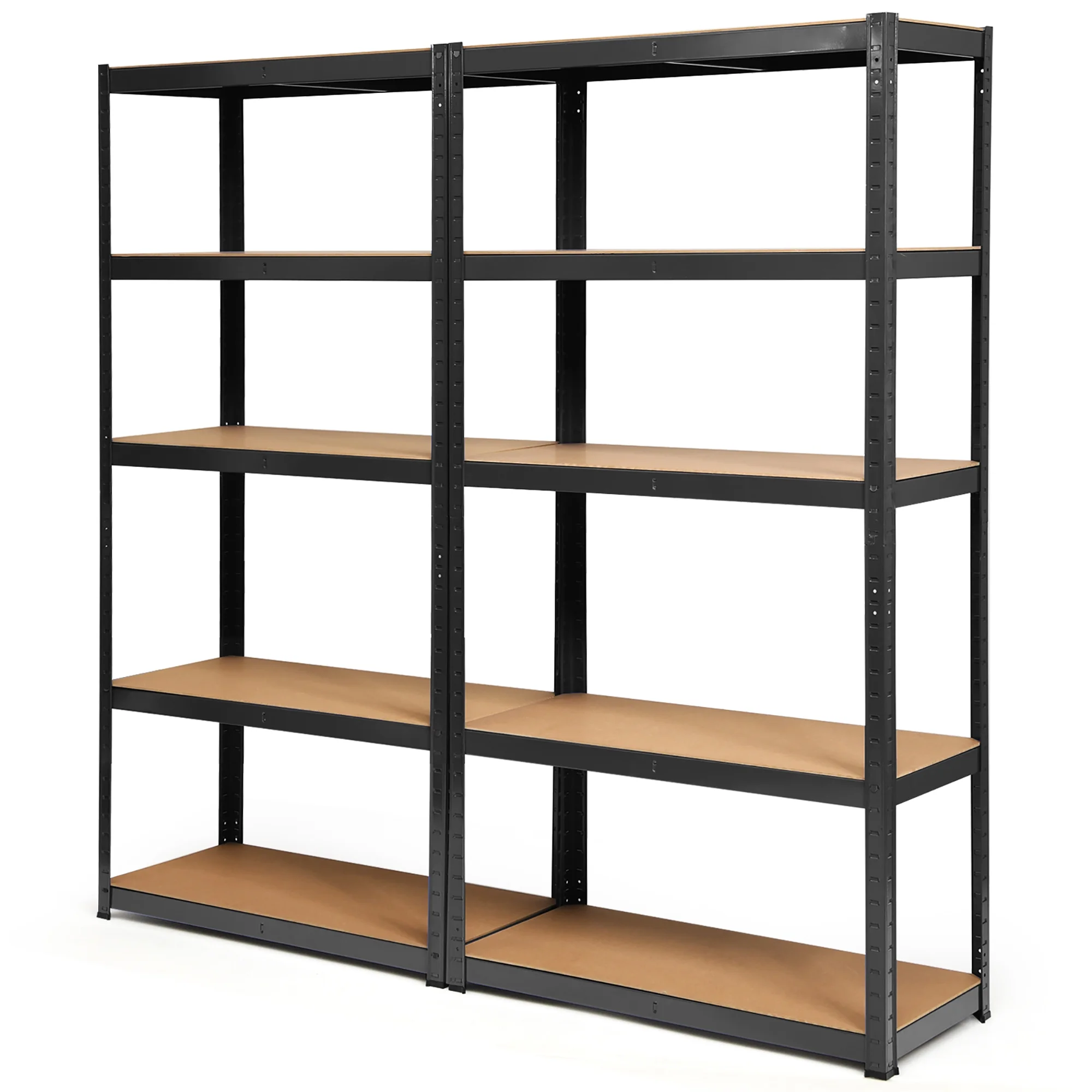 Costway 2PCS 72'' Heavy Duty Storage Shelf Steel Metal Garage Rack 5 Level Adjustable Blue - Image 33
