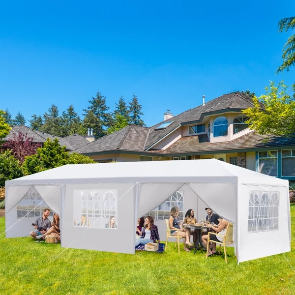 10'x30' Outdoor Party Tent with 8 Removable Sidewalls, Waterproof Canopy Patio Wedding Gazebo, White,white - Image 34