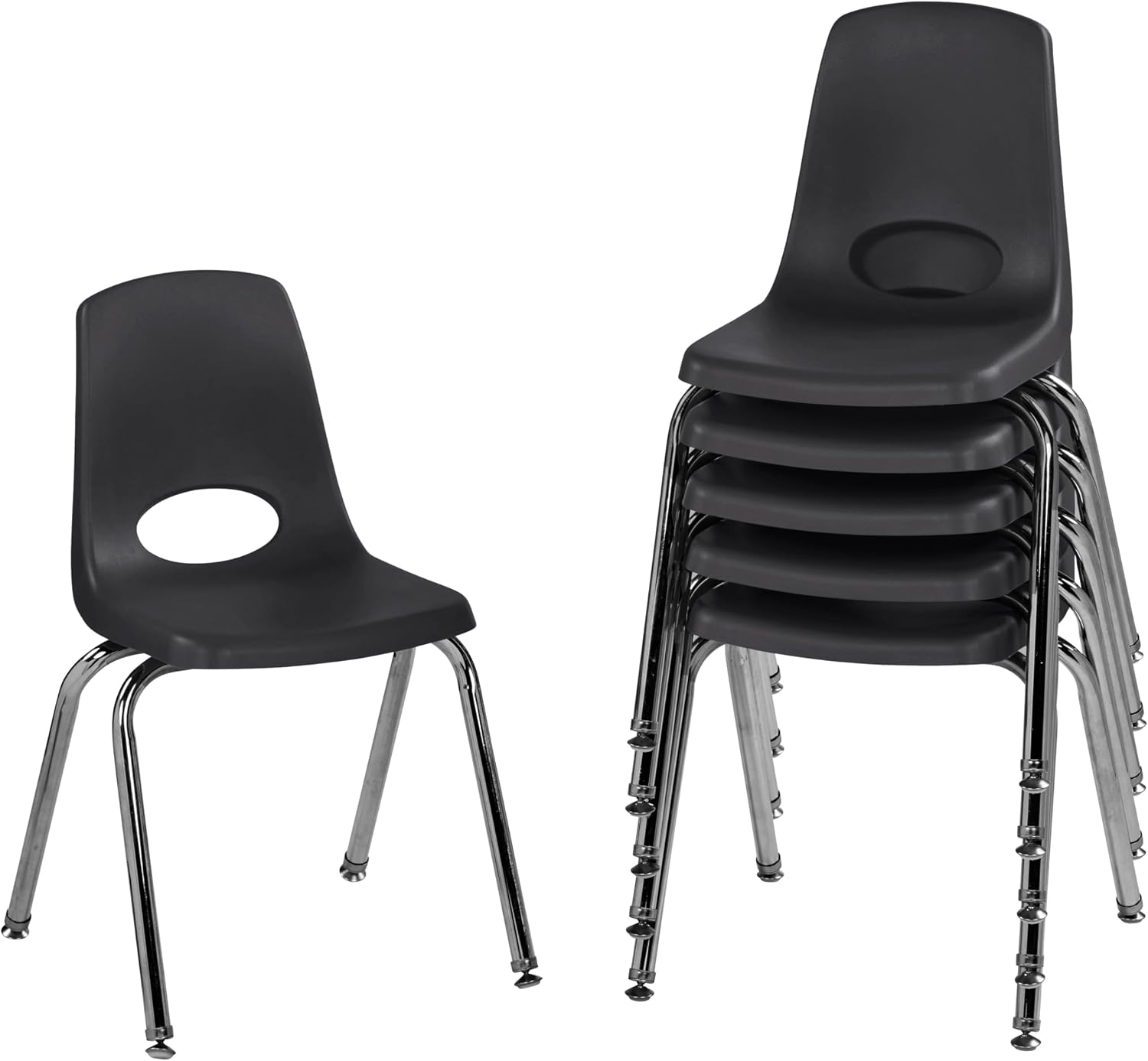 10" School Stack Chair with Swivel Glides, Purple, 6-Pack - Image 48