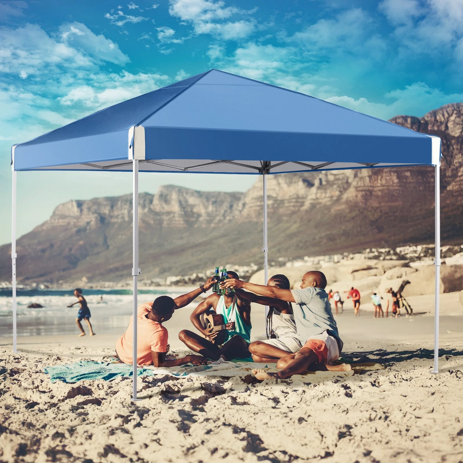 XiHuaZhaoChen Canopy Tent Easy Set-up Outdoor Patio Canopy Adjustable Straight Leg Heights Instant Shelter with Wheeled Bag,Gray,10' x 10' - Image 17