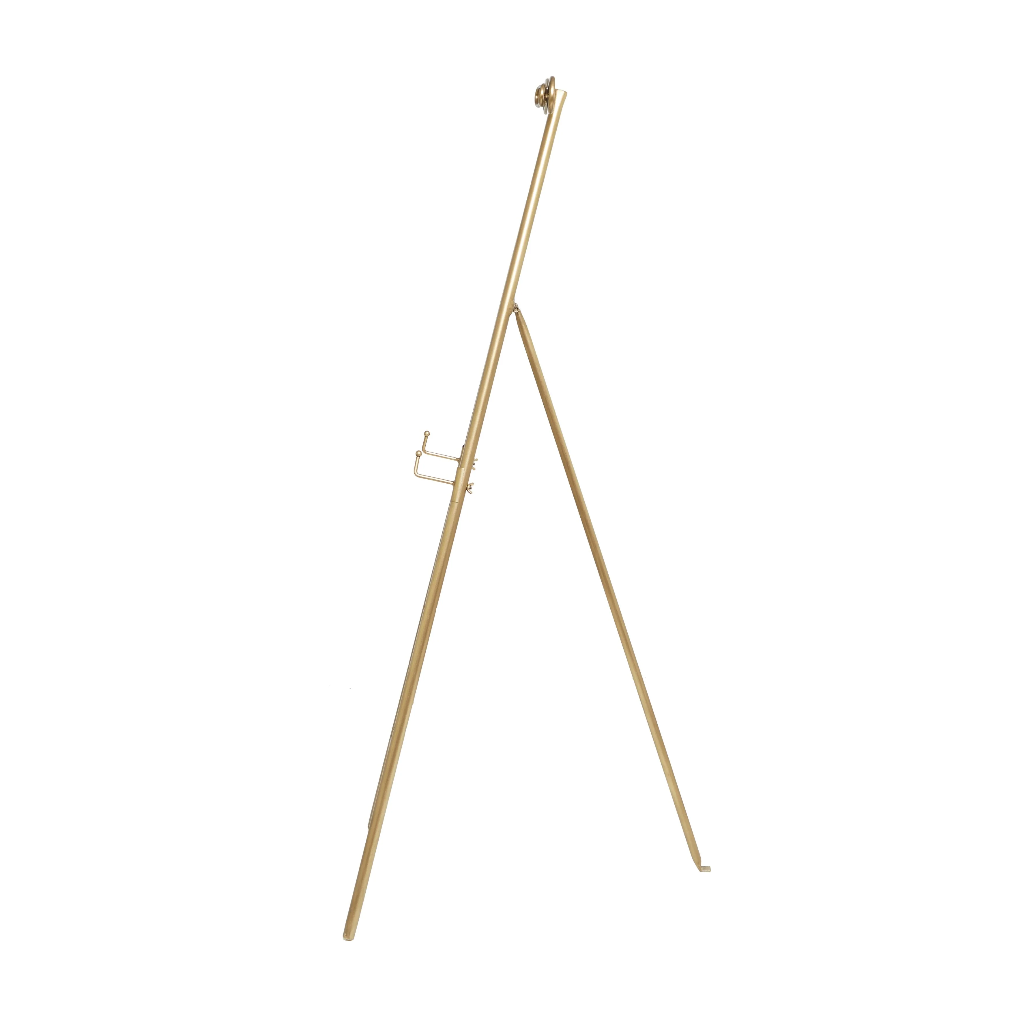 Tall Adjustable 3-Tier Metal Display Stand, Gold Floor Easel with Bow Top - Image 8