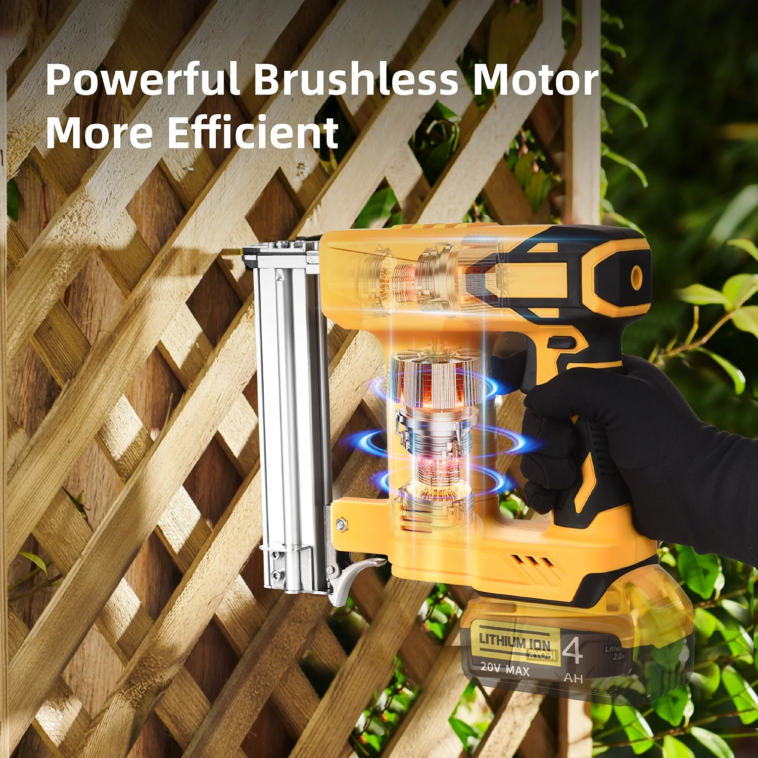 18 Gauge Brad Nailer Compatible with Dewalt 20V MAX Battery(NO Battery), Narrow Crown Stapler, 2 in 1 Cordless Nail Gun with 1000 Nails and 1000 Staples for Home Improvement, DIY and Woodworking - Image 8