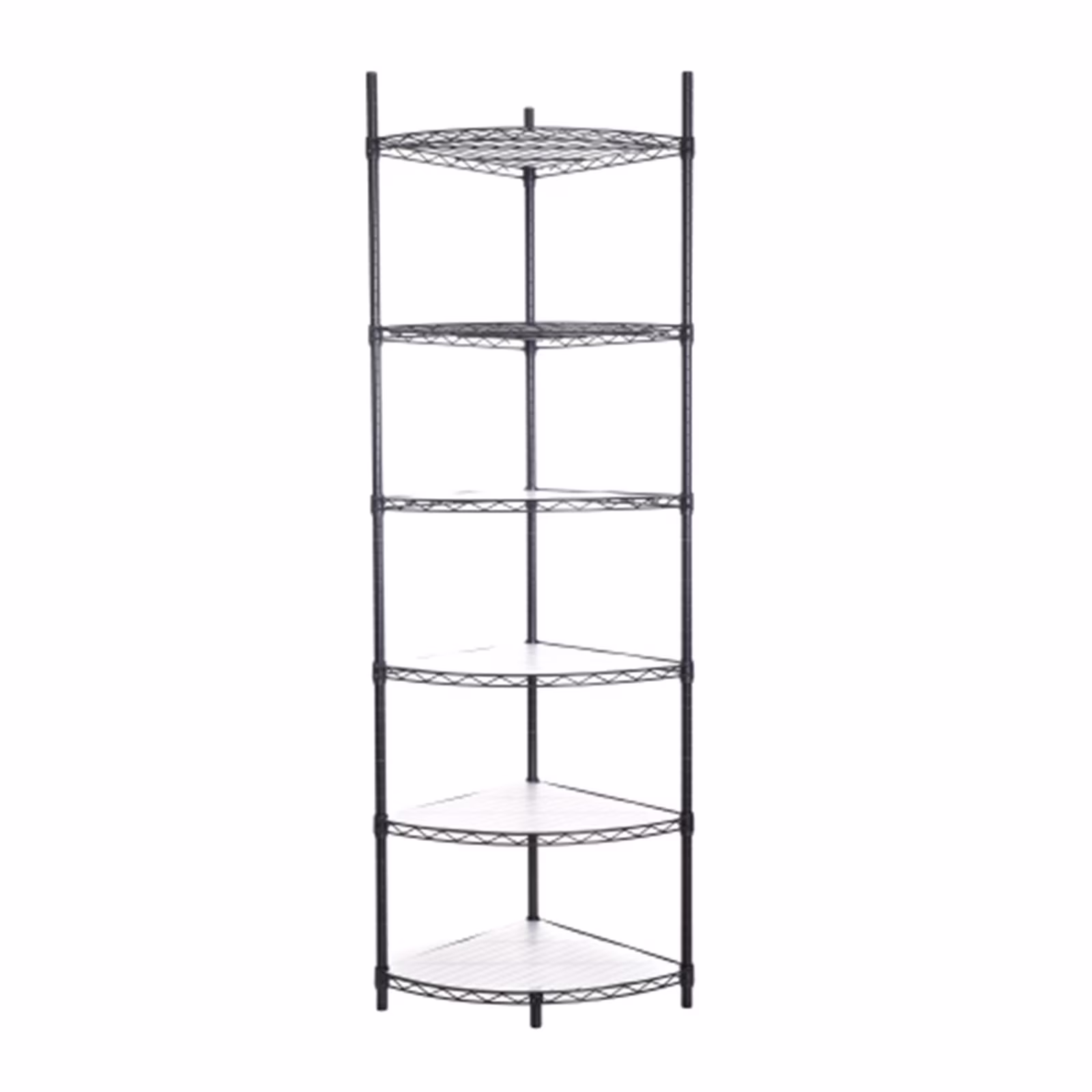 6 Tier Corner Storage Shelves, Wire Shelving Unit, Adjustable Metal Heavy Duty Free Standing Corner Storage Display Chrome Rack for Laundry Bathroom Kitchen Pantry Closet, Chrome - Image 5