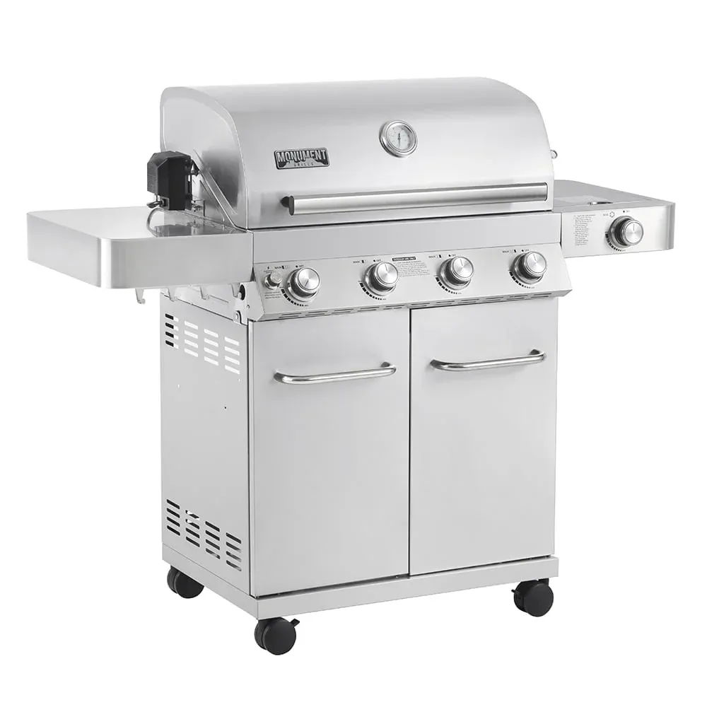 17842 Stainless Steel 4 Burner Propane Gas Grill with Rotisserie