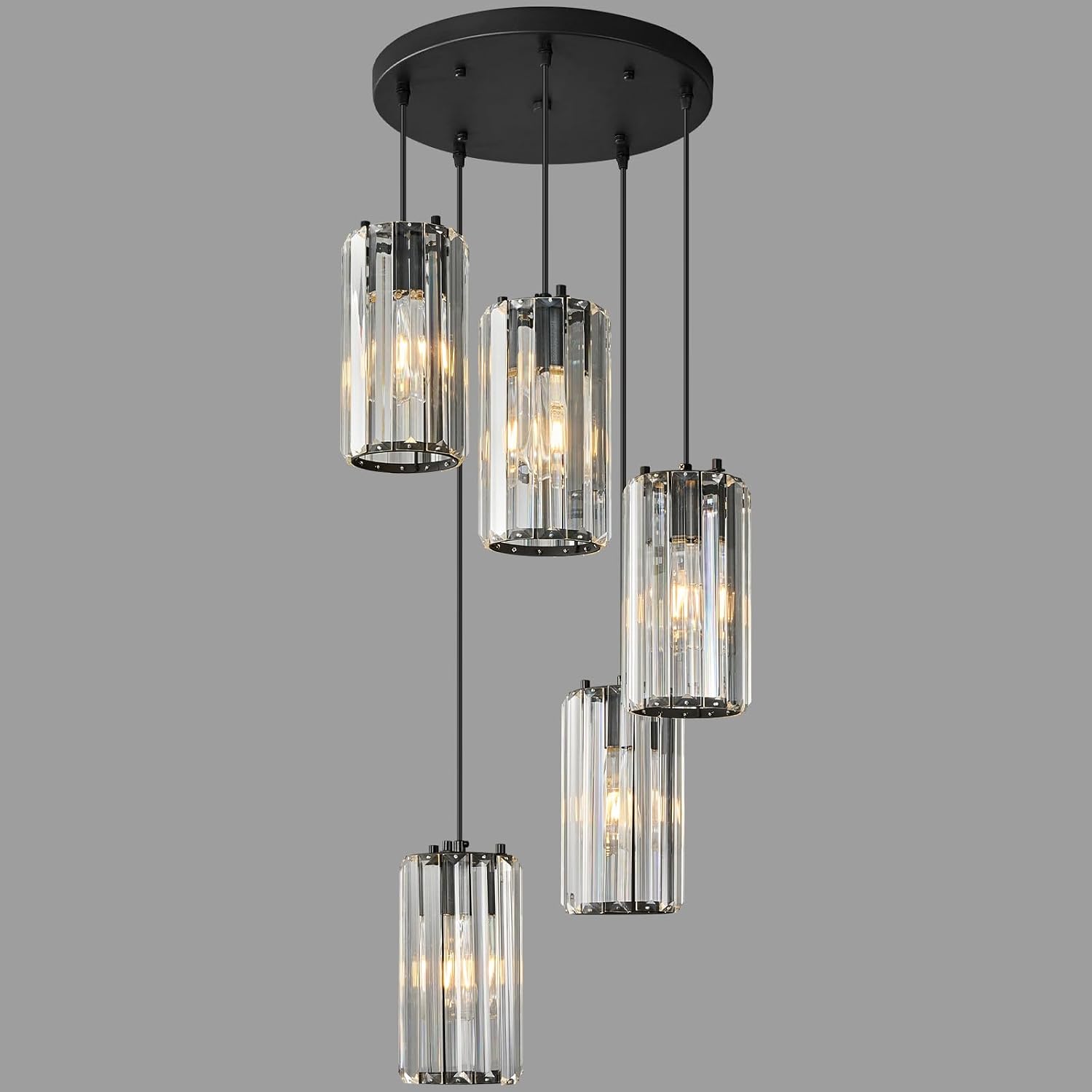 Chrome Pendant Lighting, Modern Pendant Light, Mini Crystal Chandeliers, Adjustable Pendant Light Fixture for Kitchen Island, Dining Room, Corridor & Bedroom (Chrome, 3-Pack) - Image 11