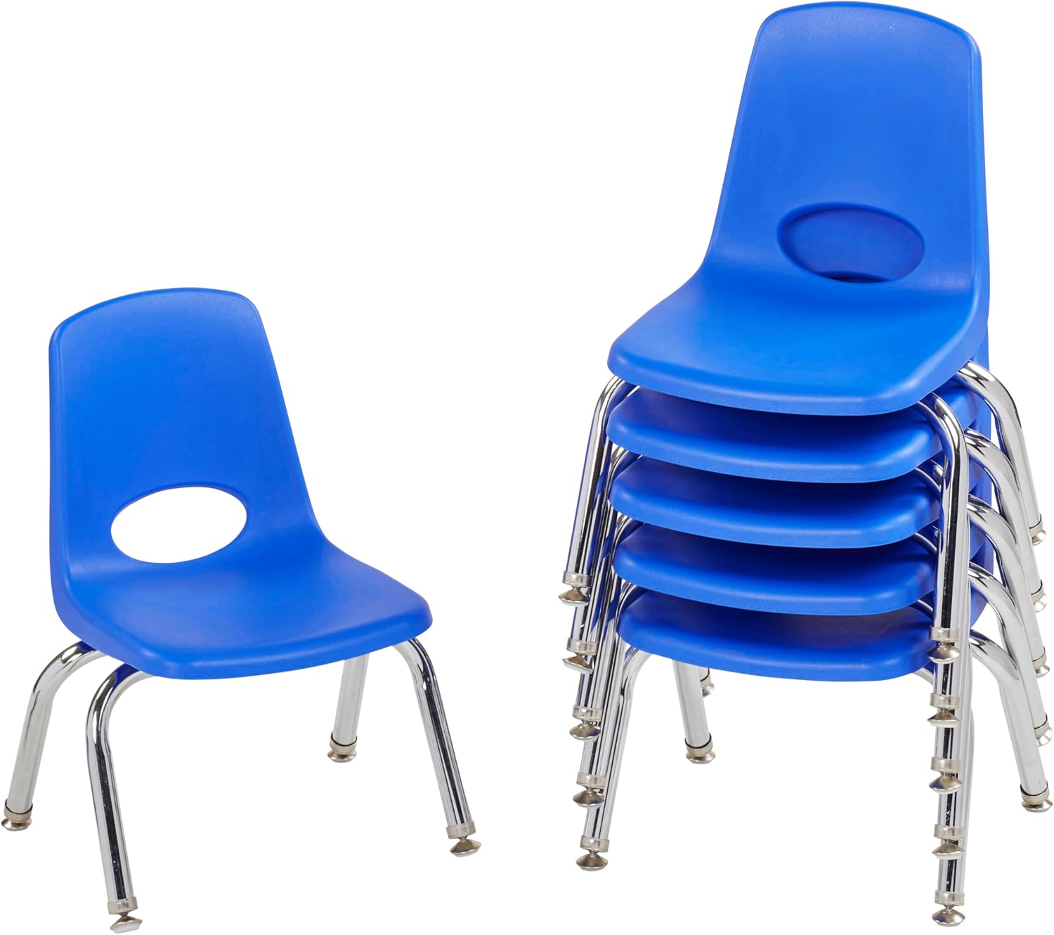 10" School Stack Chair with Swivel Glides, Purple, 6-Pack - Image 43