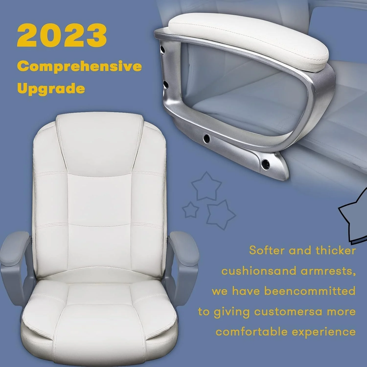 Big and Tall Executive Office Chair, High Back Ergonomic Leather Chair, 400 lb Capacity - Image 13