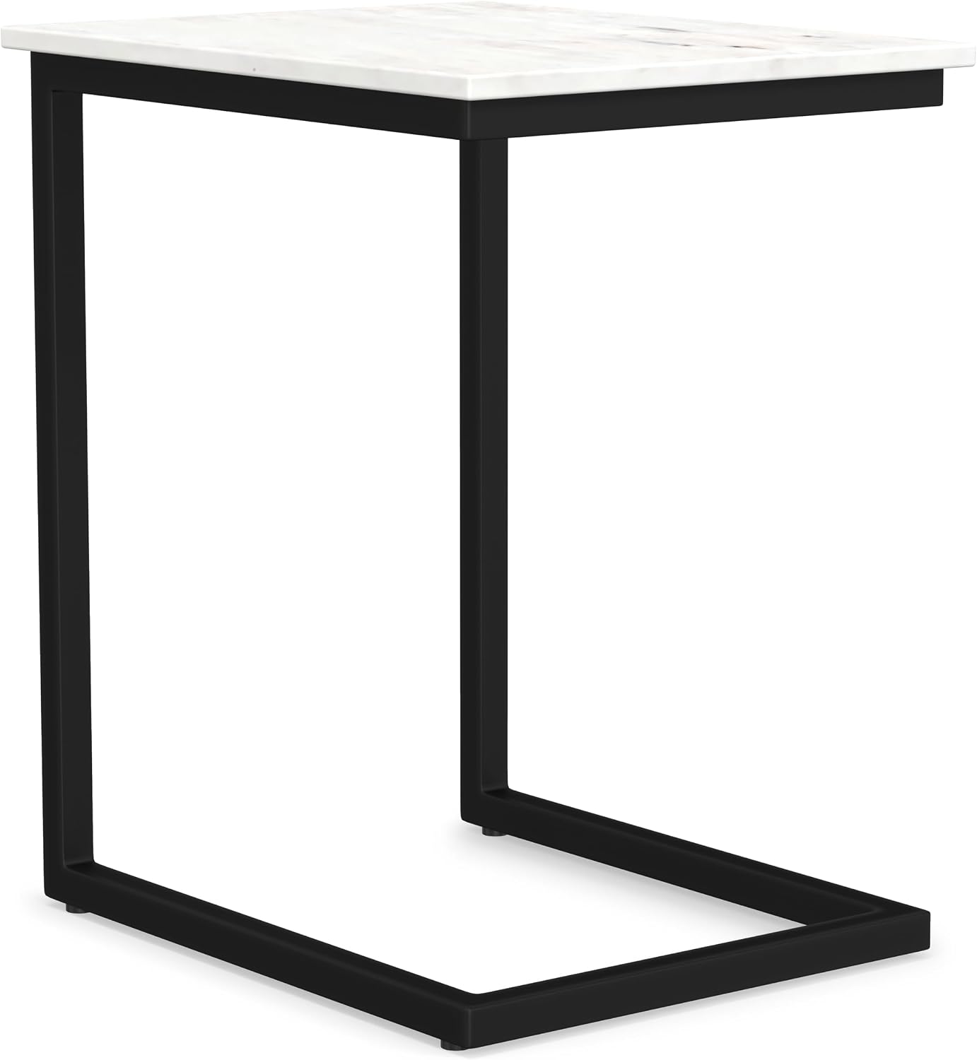 18" Wide Solid Wood C-Side End Table, Dark Cognac Brown - Image 15