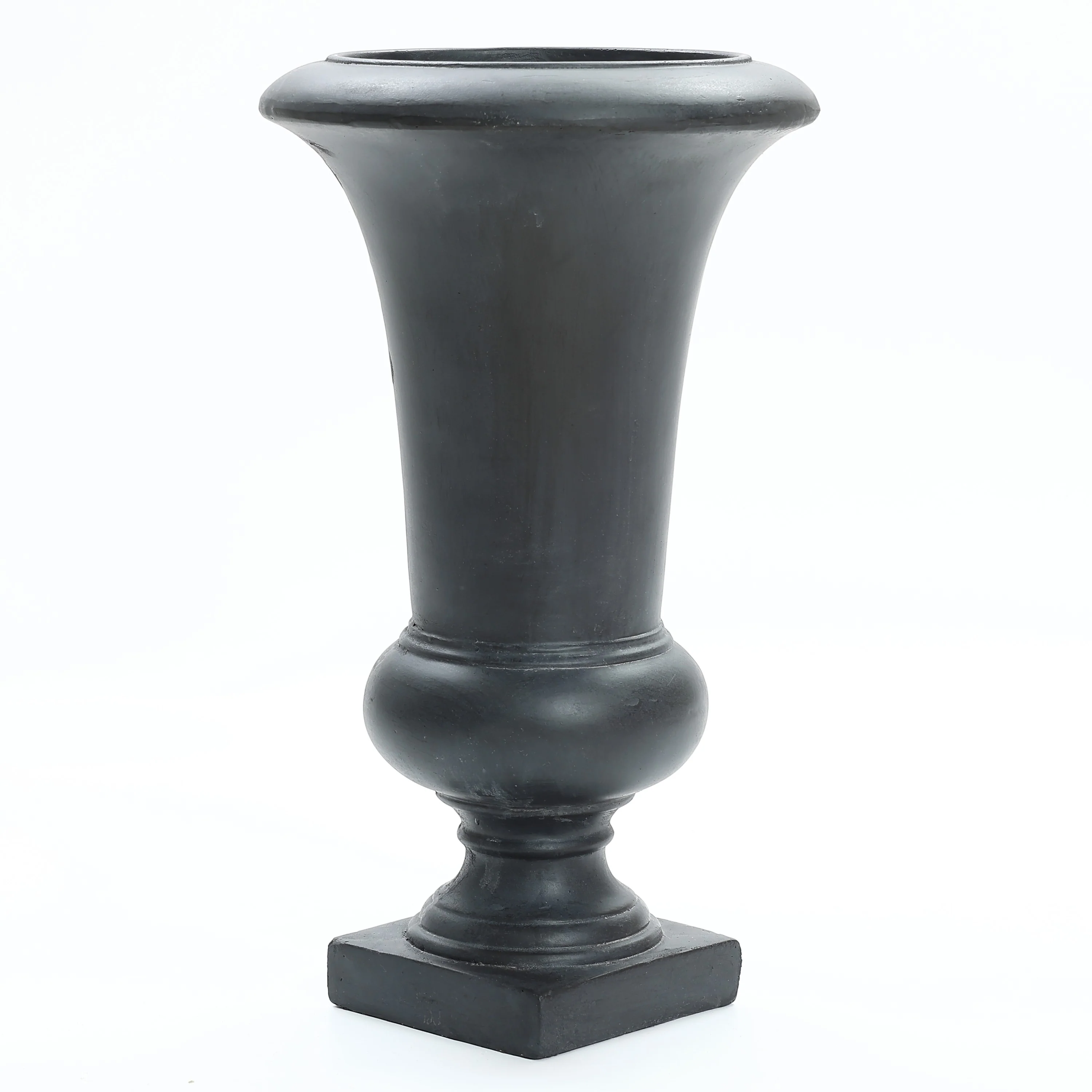22.75" Tall Handmade Fiber Stone Urn Planter Pot, Decorative Outdoor Garden Flower Container for Patio and Home - Image 10