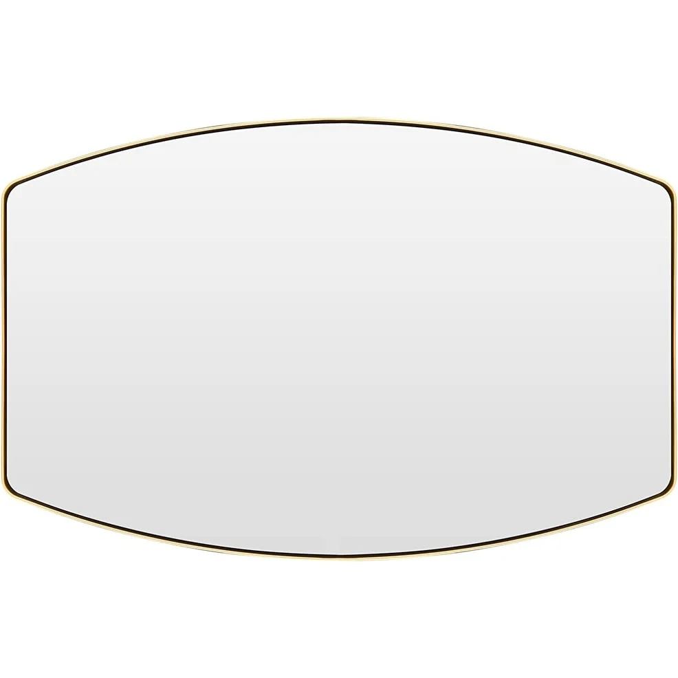 Modern Oblong Metal Wall Mirror, Decorative Elongated Hanging Mirror for Living Room, Bedroom and Entryway - Image 11