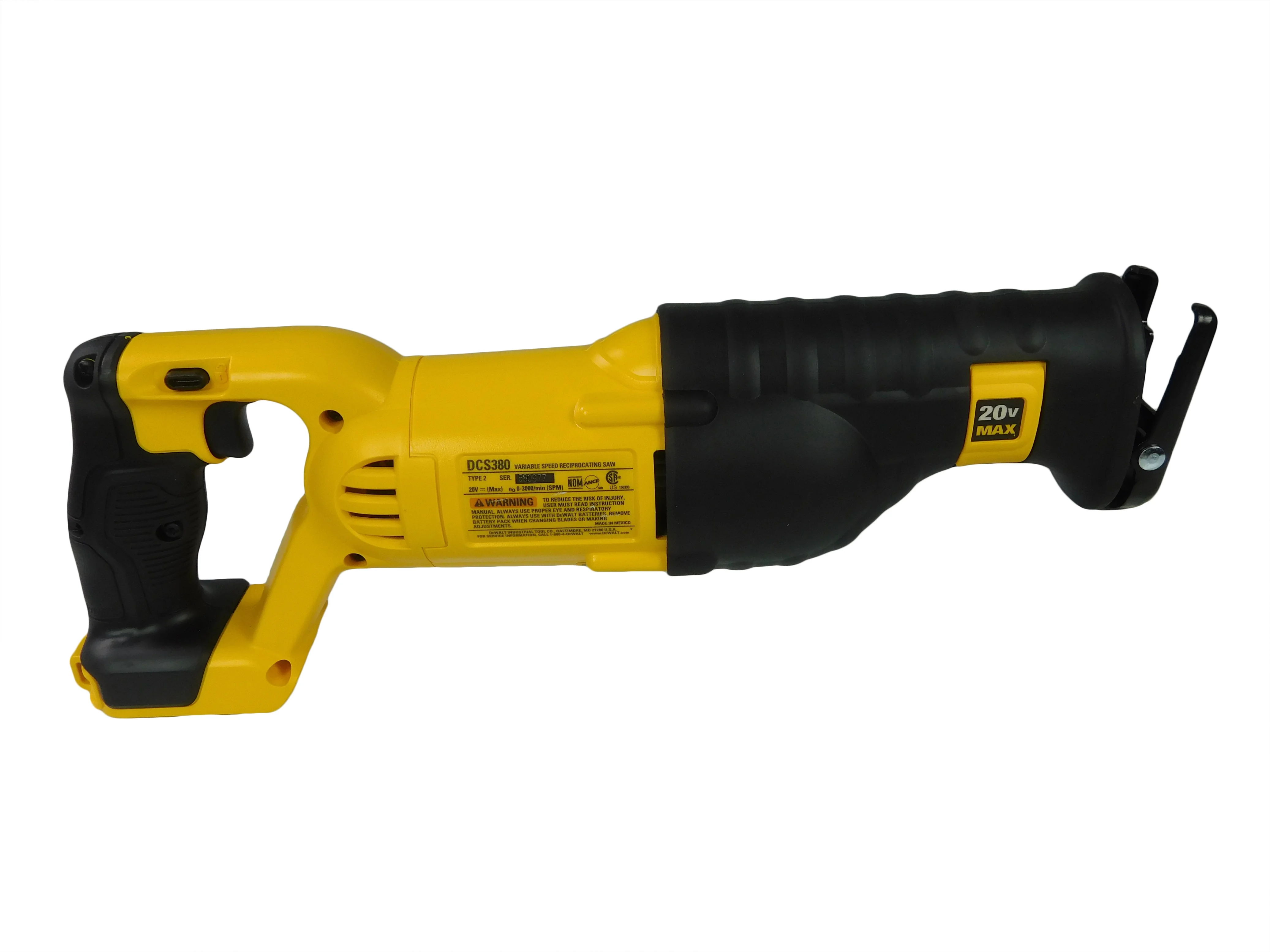 DeWalt DCS380P1 20V MAX Cordless Reciprocating Saw Kit with 5Ah Battery, Charger & Case - Image 6