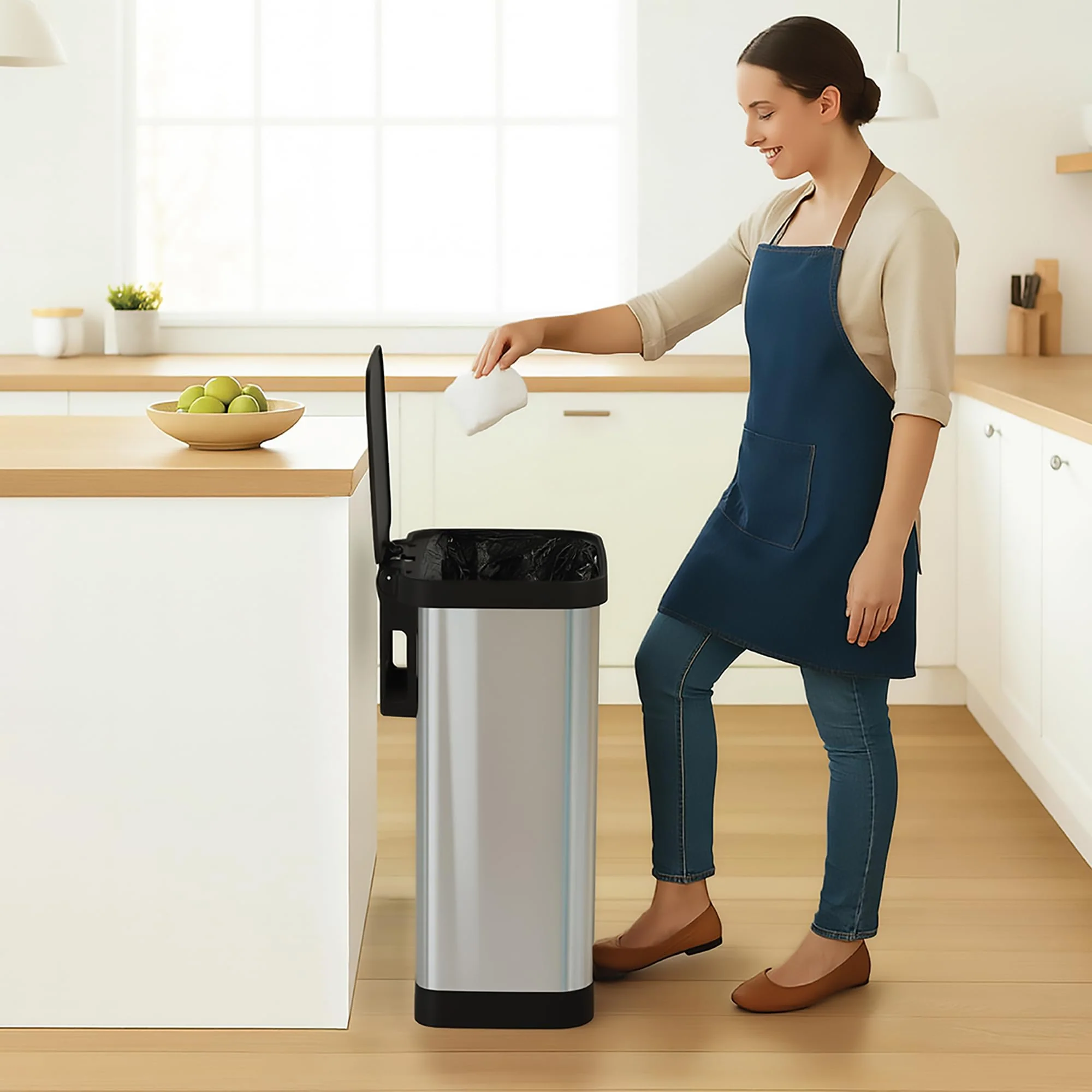 20 Gallon Stainless Steel Step Trash Can, Large Kitchen Garbage Bin with Odor Control - Image 9