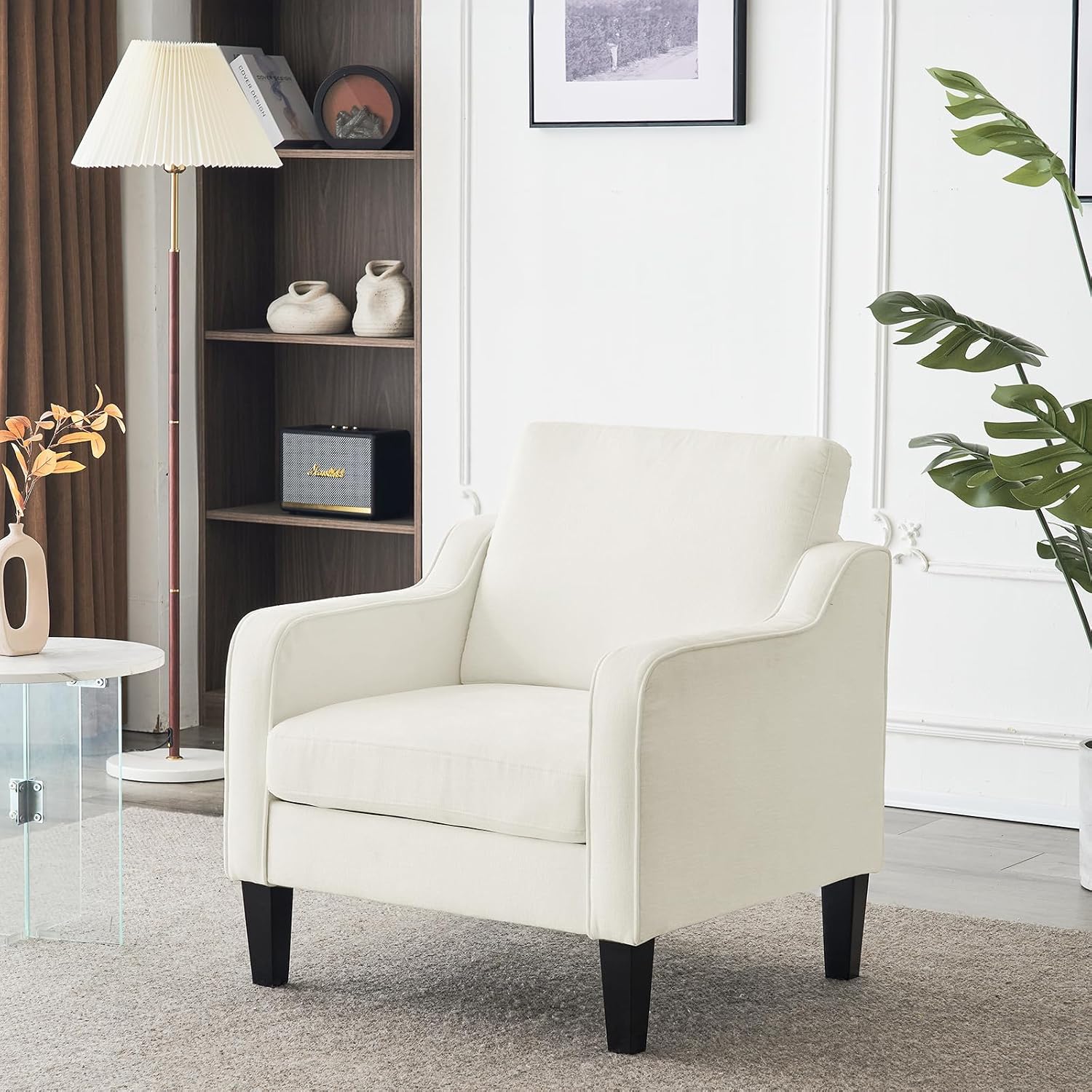 Olive Green Accent Chair, Upholstered Armchair for Living Room - Image 14