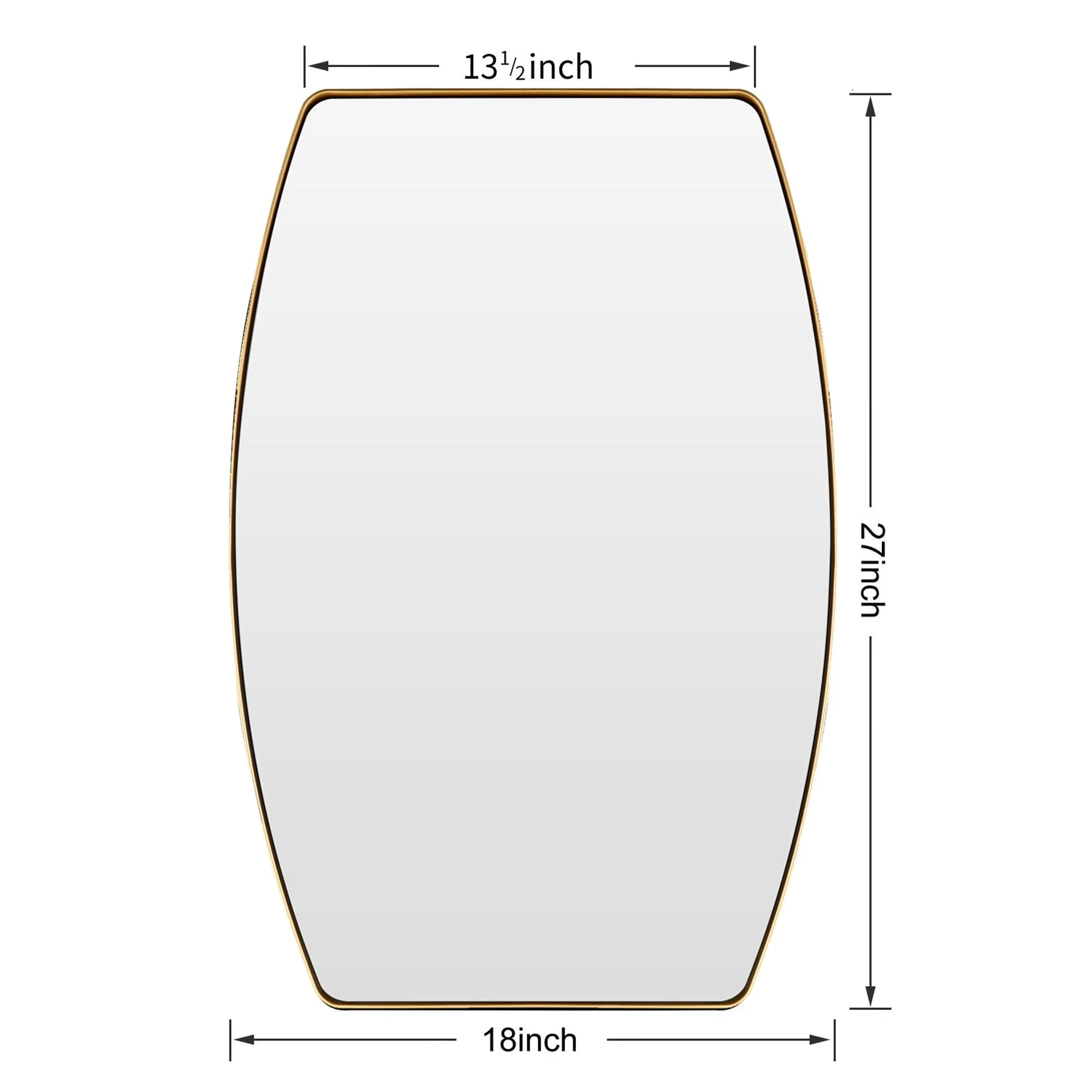 Modern Oblong Metal Wall Mirror, Decorative Elongated Hanging Mirror for Living Room, Bedroom and Entryway - Image 14