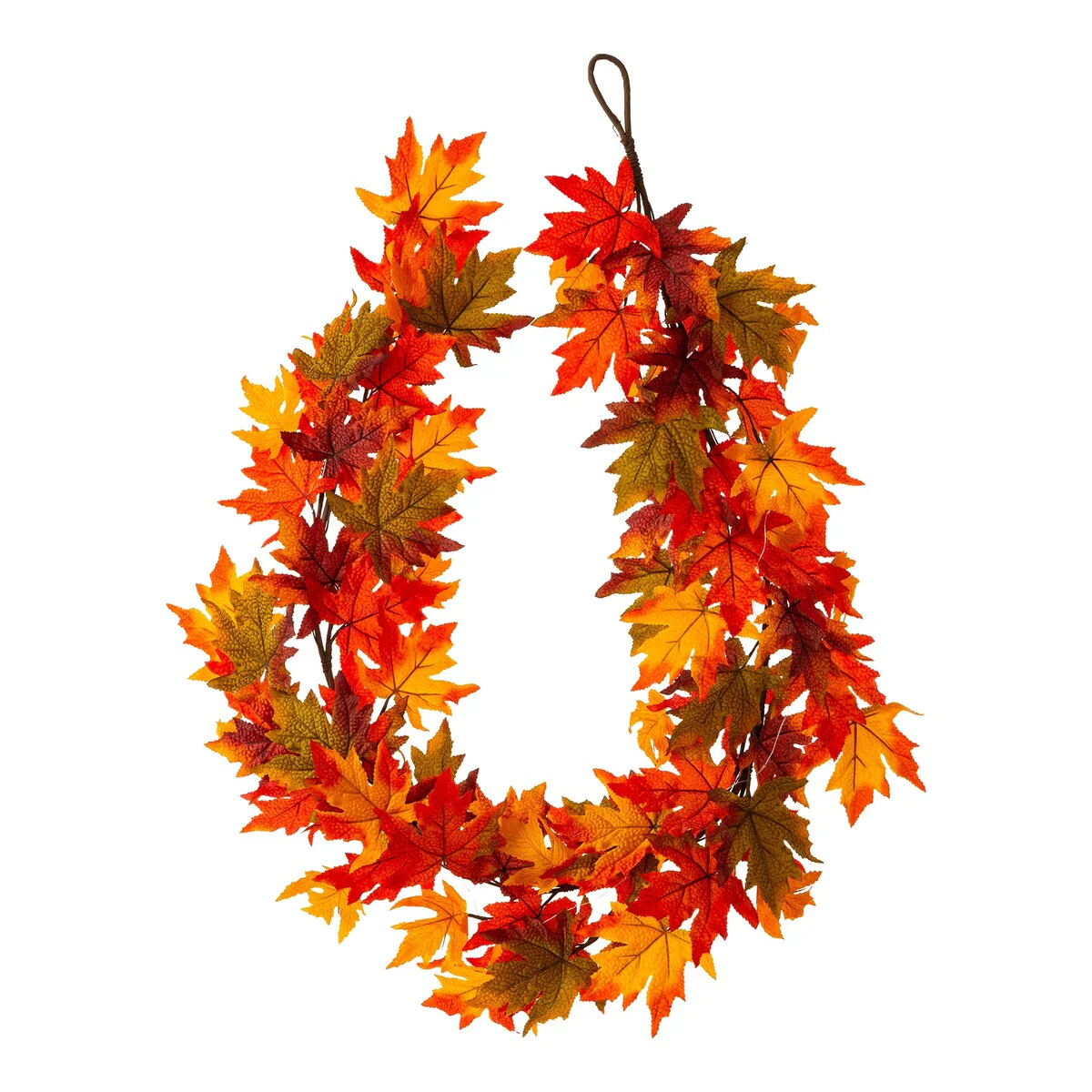 Thanksgiving LED Lighted Fall Maple Leaf Wreath and Garland - Autumn Home Decor - Image 29
