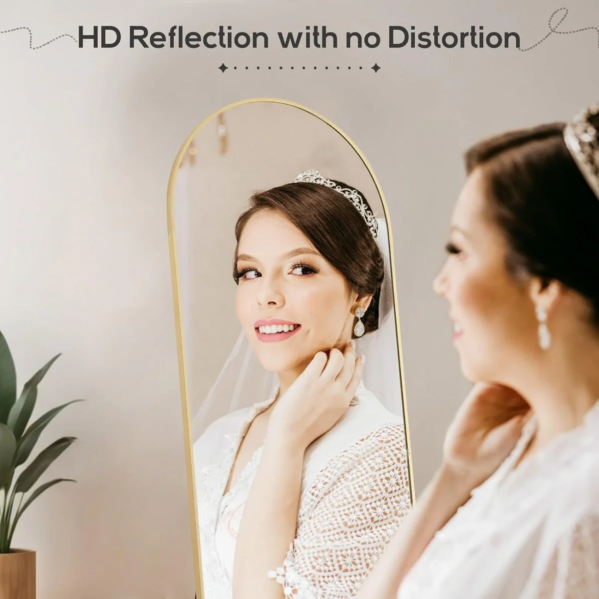 Full Length Mirror with Stand, Aluminum Alloy Frame Full Body Floor Mirror for Bedroom and Cloakroom - Image 13