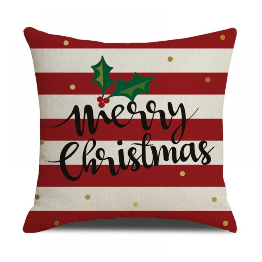 Christmas Pillow Covers 18x18 Set of 4, Red Pillow Covers Winter Rustic Linen Christmas Throw Pillows, Outdoor Decorative Farmhouse Holiday Pillow Cases for Home Sofa Couch Christmas Decorations - Image 7