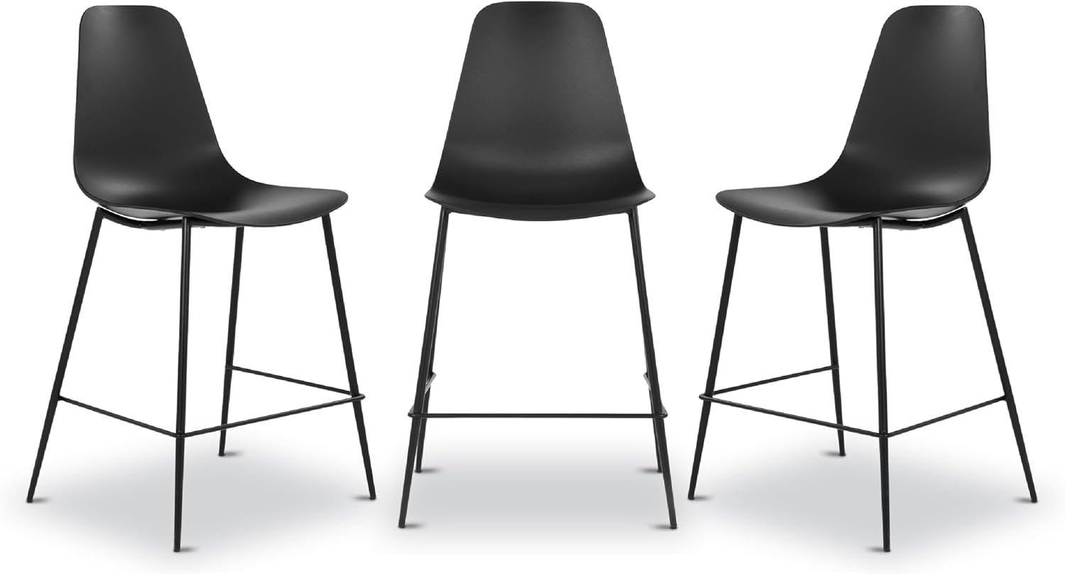 Isla Modern Kitchen Chairs Set of 4, Plastic Dining Chair with Metal Legs, Quick Assembly Simple Cafe Chairs Plastic for Indoor or Outdoor, Ocean Teal - Image 16