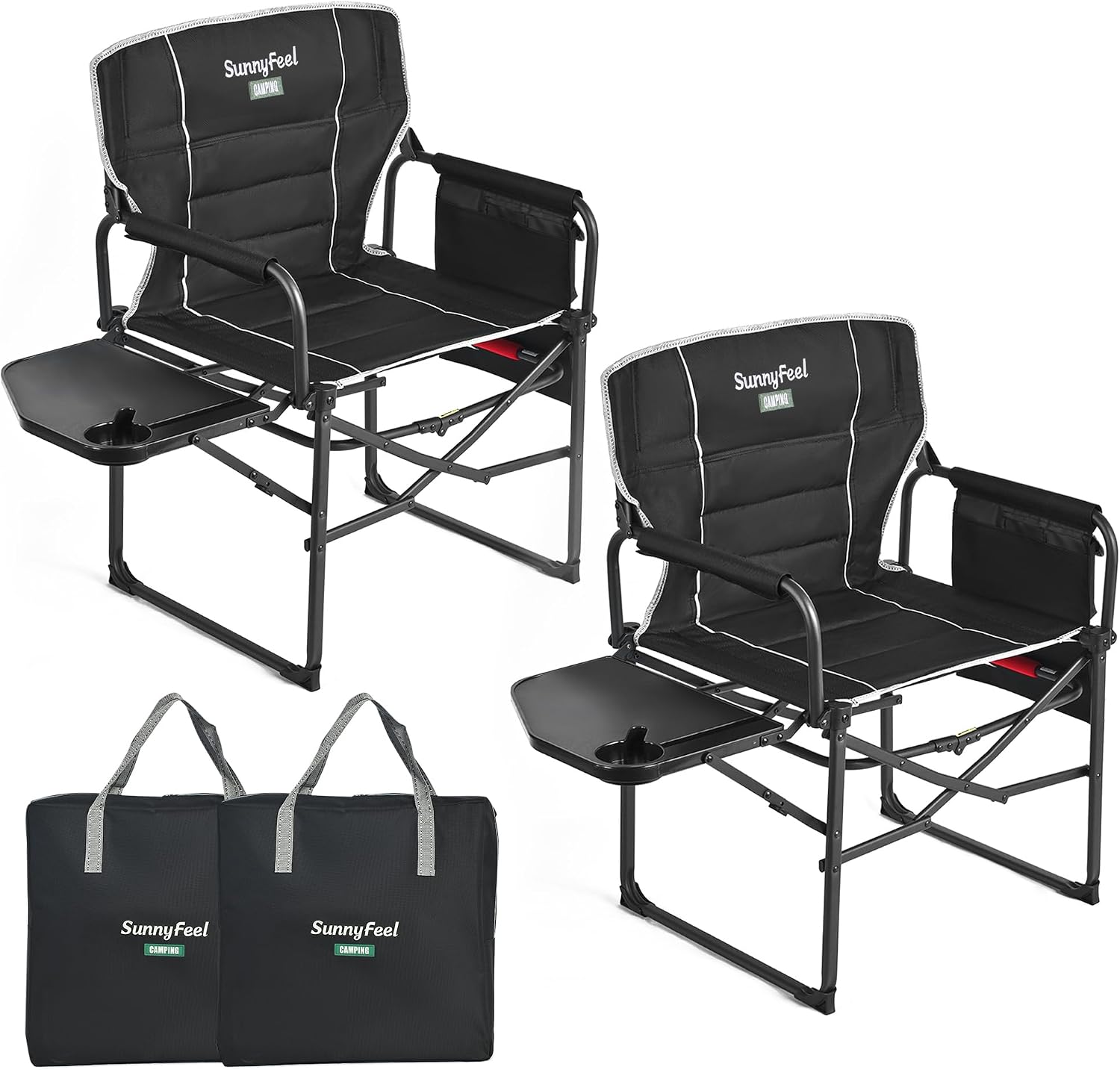 Oversized Directors Camping Chair for Adults with Side Table - Image 2