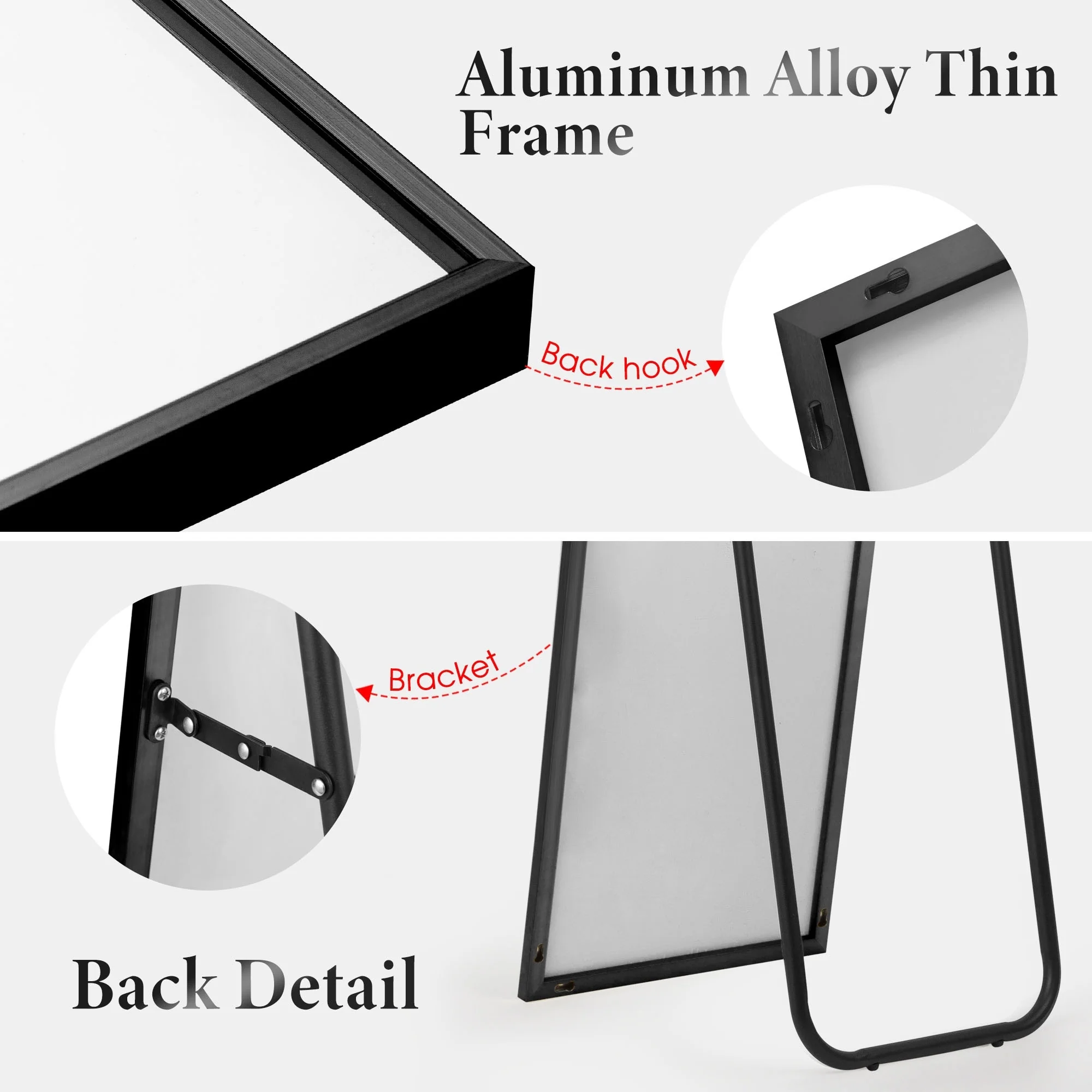 Large Full Length Wall Mounted Mirror, Full Body Dressing Mirror for Bedroom, Entryway and Home Decor - Image 22