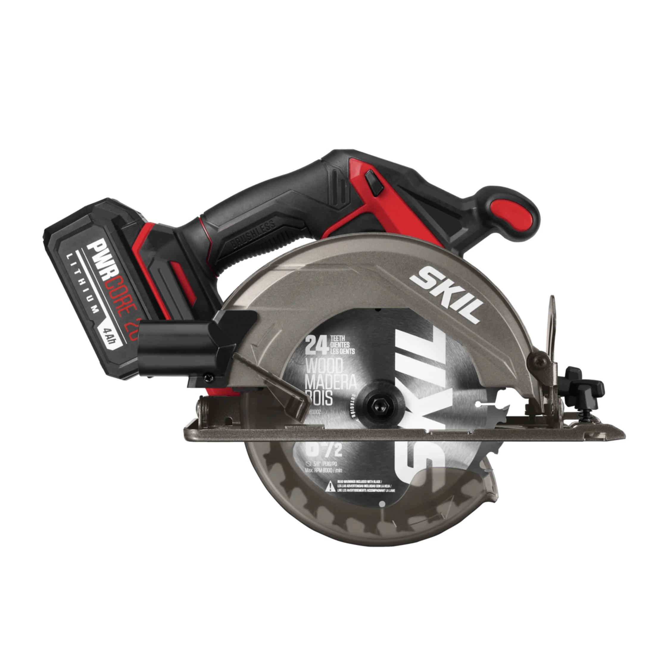 SKIL PWR CORE 20? Brushless 20-Volt 6-1/2'' Circular saw Kit with with 4.0 Ah Lithium Battery and PWR JUMP? Charger - Image 7