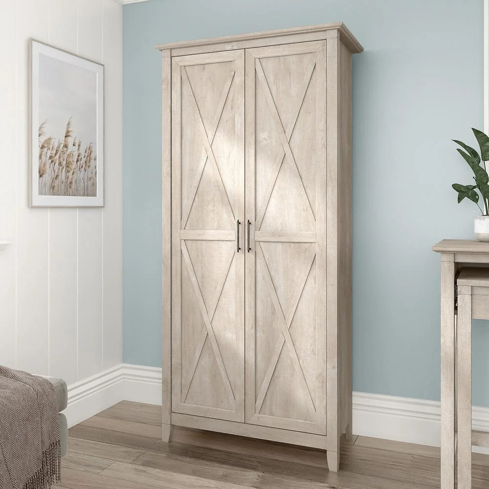 Key West Tall Storage Cabinet with Doors in Bing Cherry - Engineered Wood - Image 32