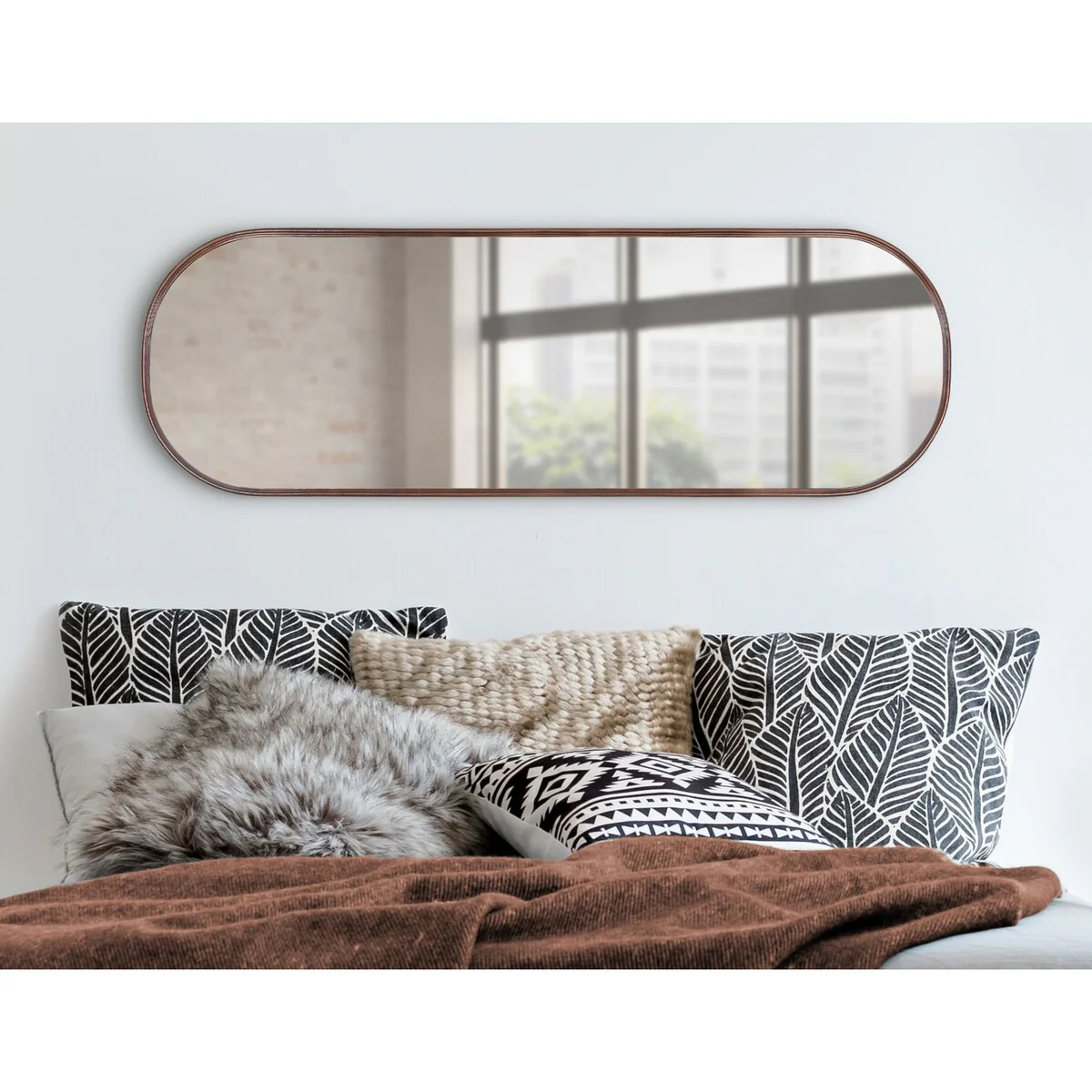 Modern Capsule Framed Wall Mirror, Decorative Oval Accent Mirror for Living Room, Bedroom and Entryway - Image 33