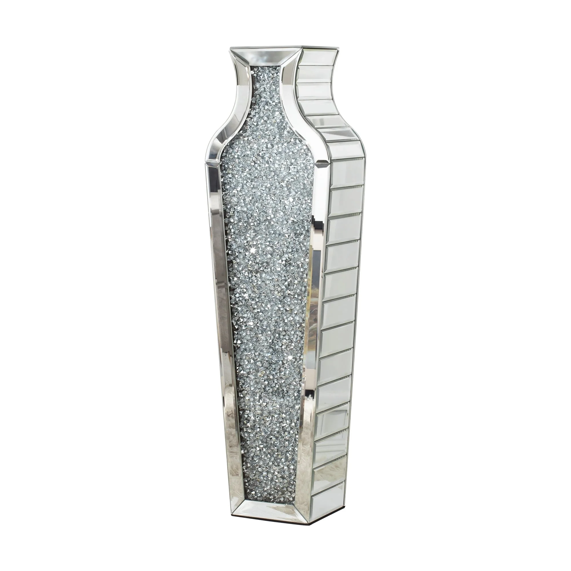 Tall Crushed Diamond Floor Vase, Luxury Decorative Crystal Accent Vase for Living Room, Bedroom and Home Decor - Image 5