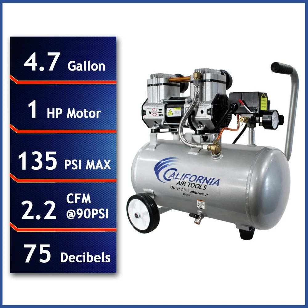 California Air Tools 4710W 1 HP 4.7 Gallon Quiet Air Compressor - Image 8