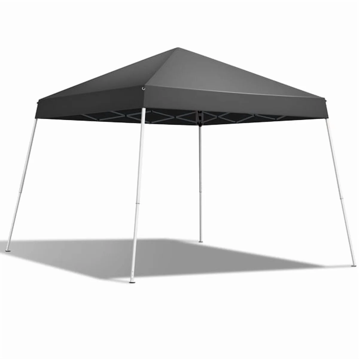 8x8ft Pop Up Canopy Tent, Outdoor Tent Canopy Foldable Portable Canopies for Camping, Patio, Easy Up Gazebo Canopy with Carry Bag Slant Legs, Dark Grey - Image 2