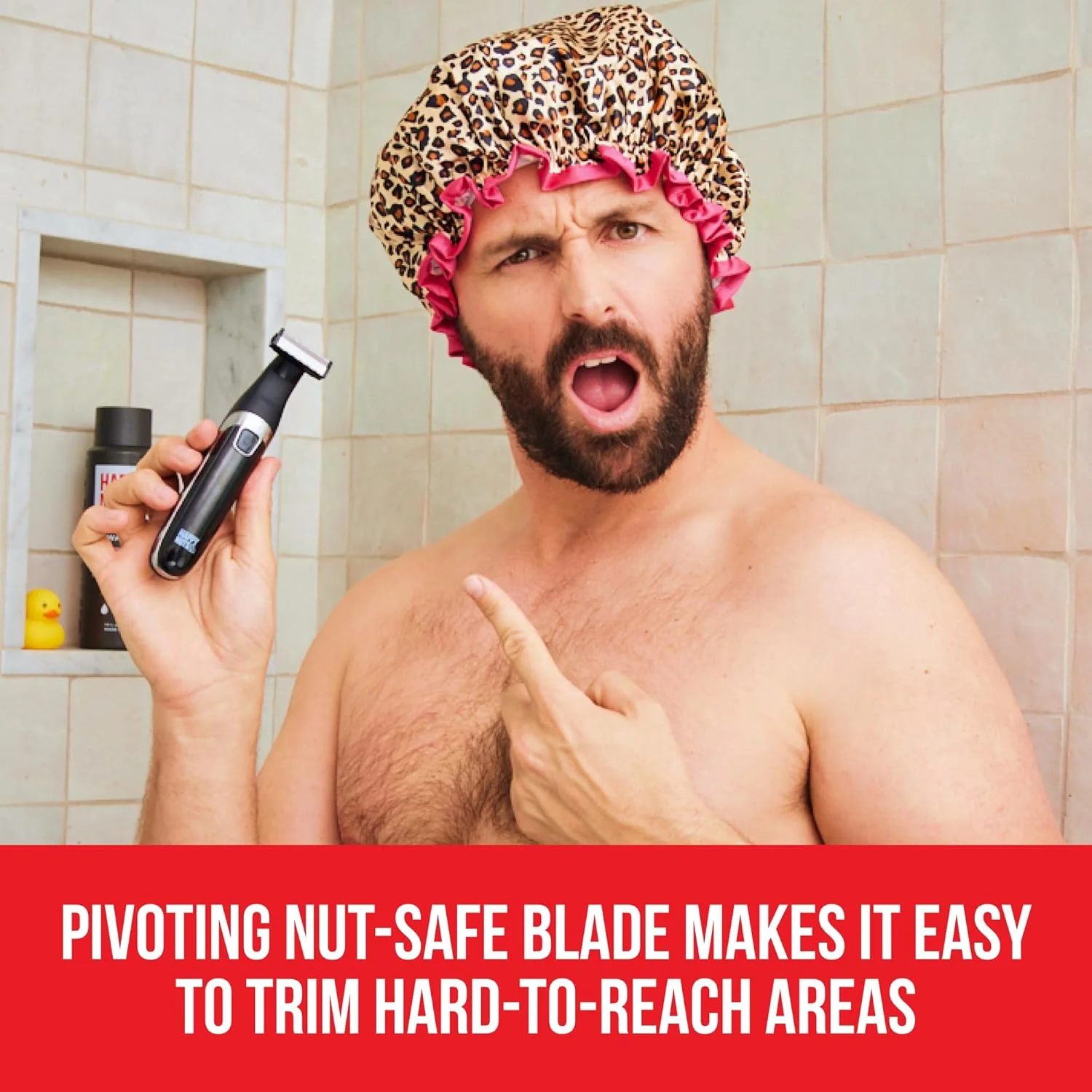 Men's Electric Body Hair Trimmer, Rechargeable Waterproof Cordless Personal Grooming Shaver - Image 4