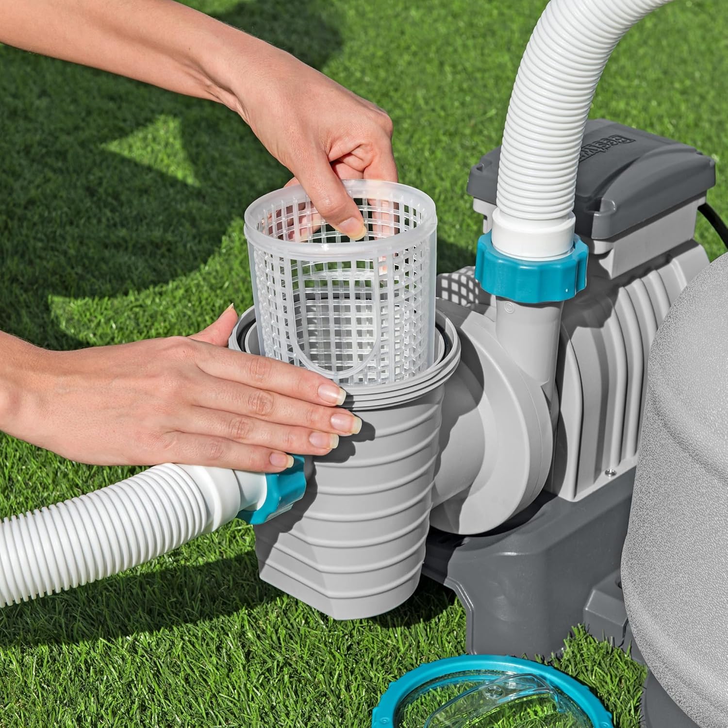 2,200 GPH Sand Filter Pump for Above Ground Pools, High Flow Swimming Pool Filtration System - Image 8