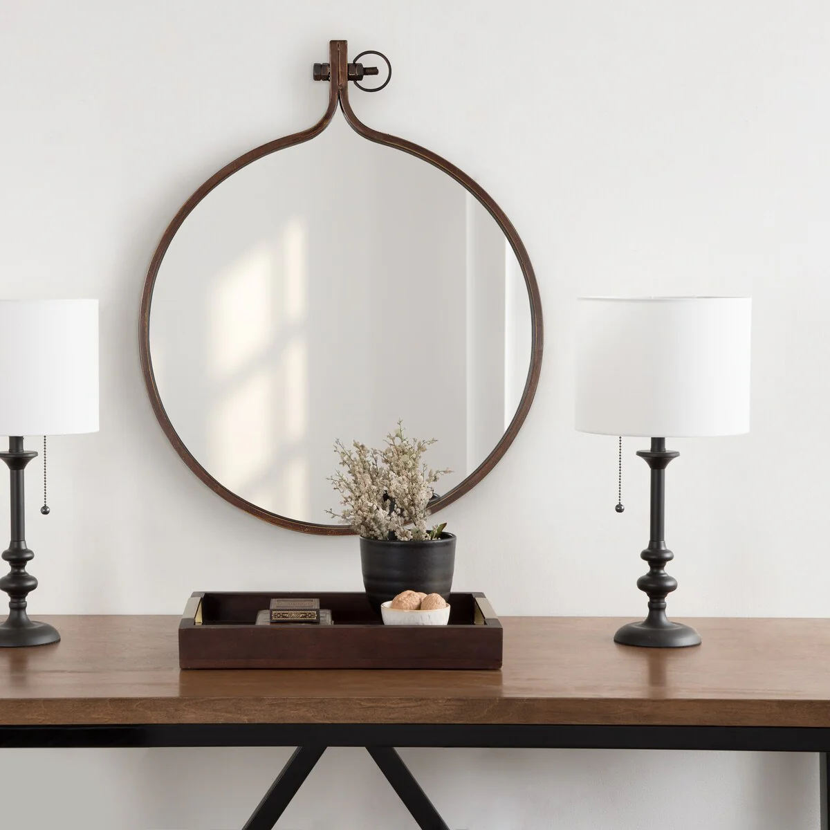 Modern Round Wall Mirror, Decorative Circular Accent Mirror for Living Room, Bedroom and Entryway - Image 23