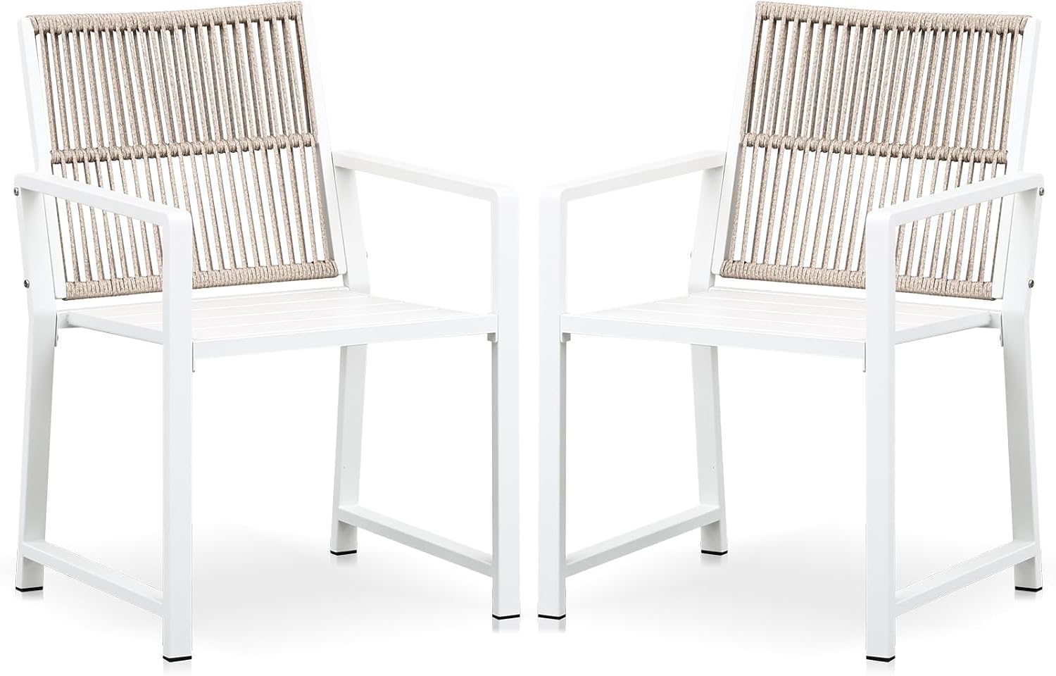 Outdoor HDPE Patio Dining Chairs ,400Lbs,Black,Set of 2 - Image 8