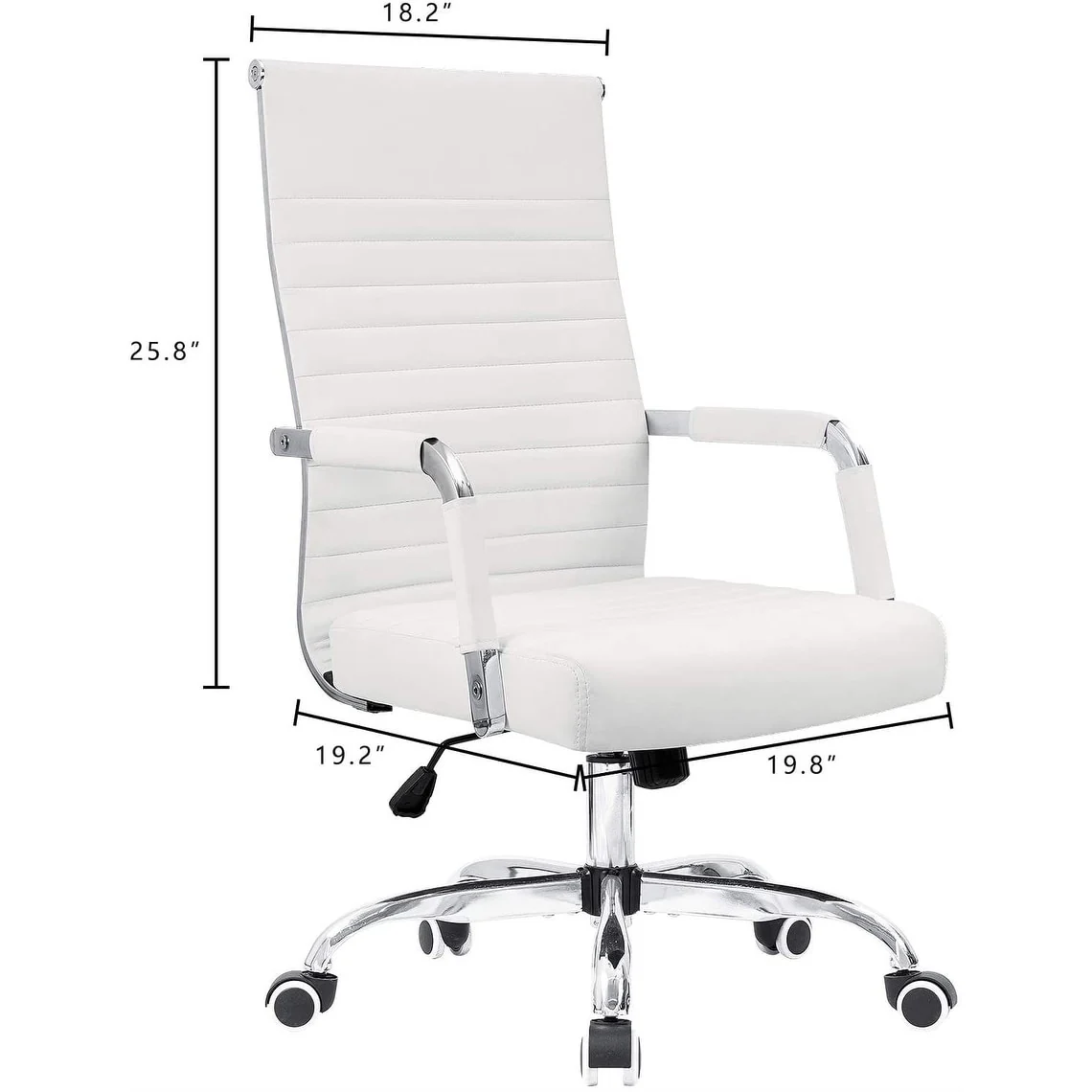 Ergonomic Ribbed Office Chair, Modern Computer Desk Chair with Comfortable Upholstered Seat for Home and Office - Image 9