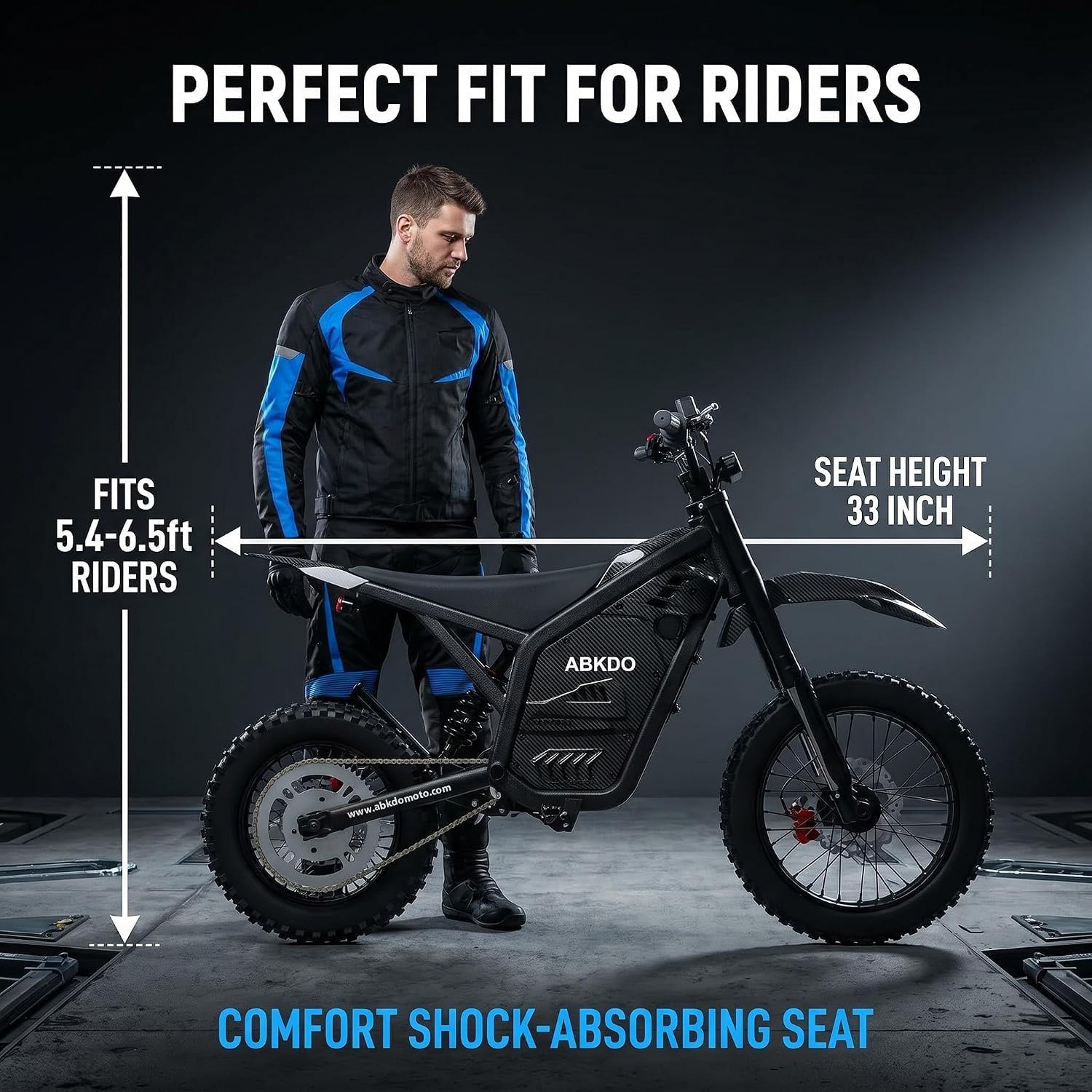 Electric Dirt Bike for Adults & Teens, 4000W Peak Motor, 45 MPH Top Speed - Image 6