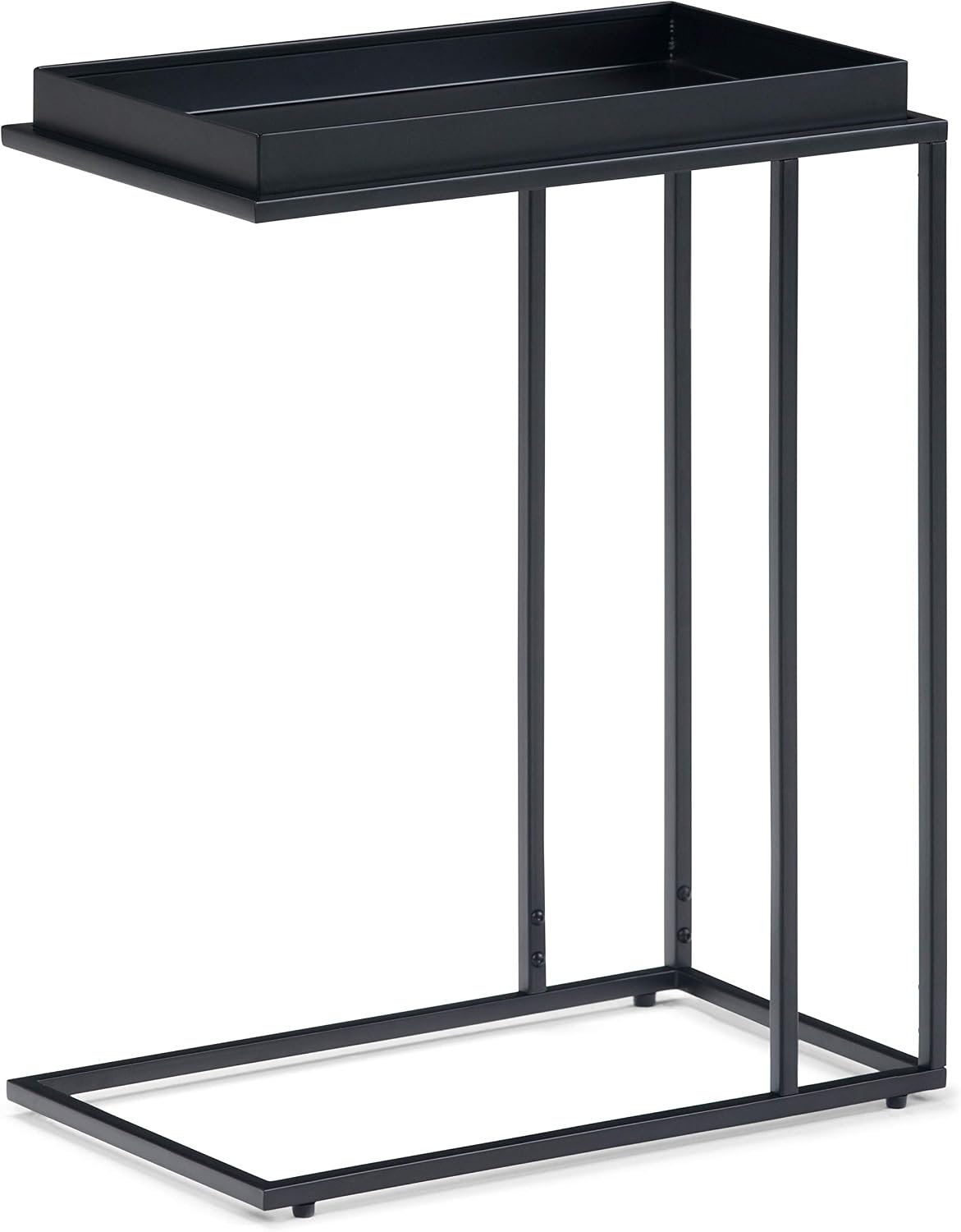 18" Wide Solid Wood C-Side End Table, Dark Cognac Brown - Image 24