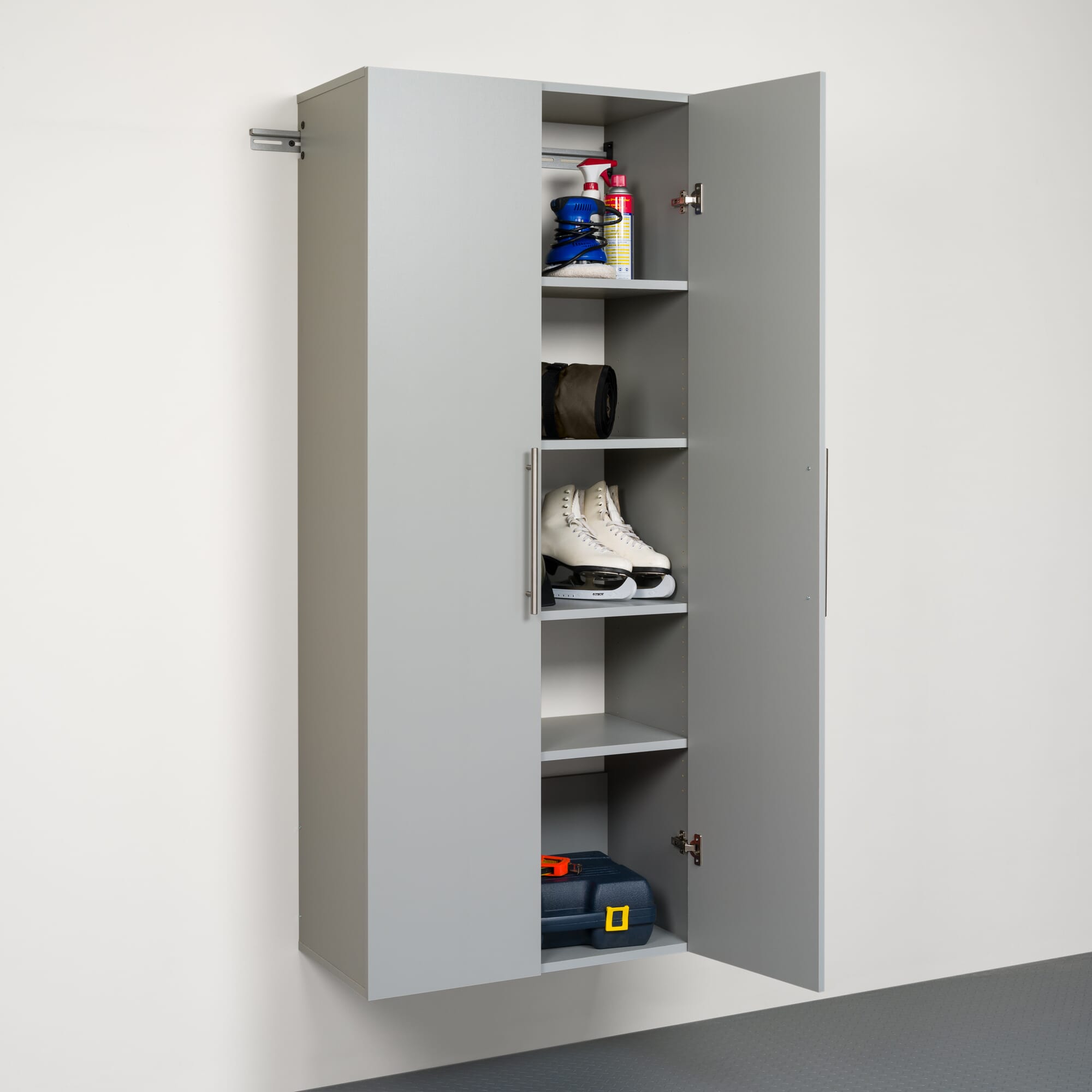 Prepac Large HangUps Storage Cabinet, Light Gray - Image 4
