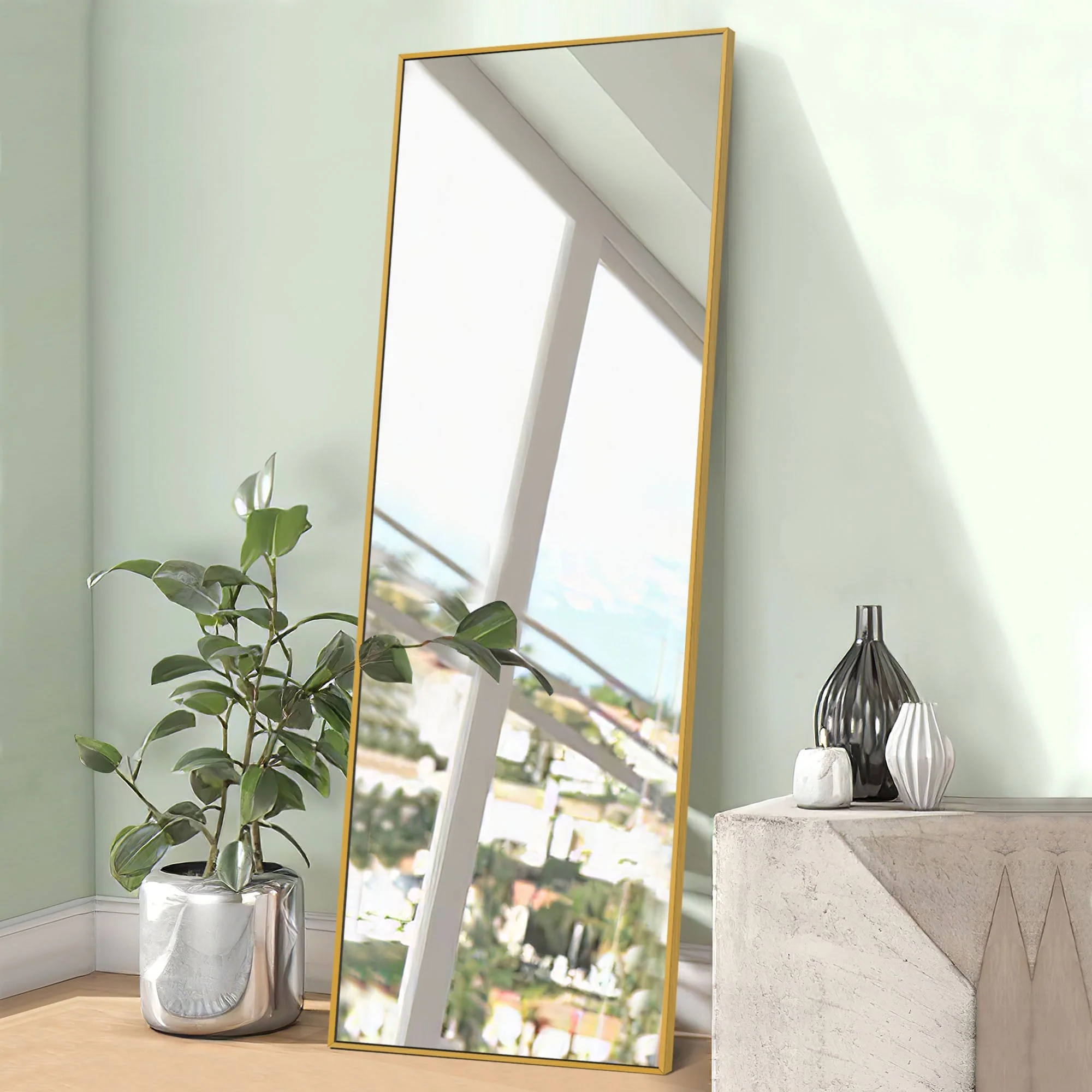 Large Full Length Wall Mounted Mirror, Full Body Dressing Mirror for Bedroom, Entryway and Home Decor