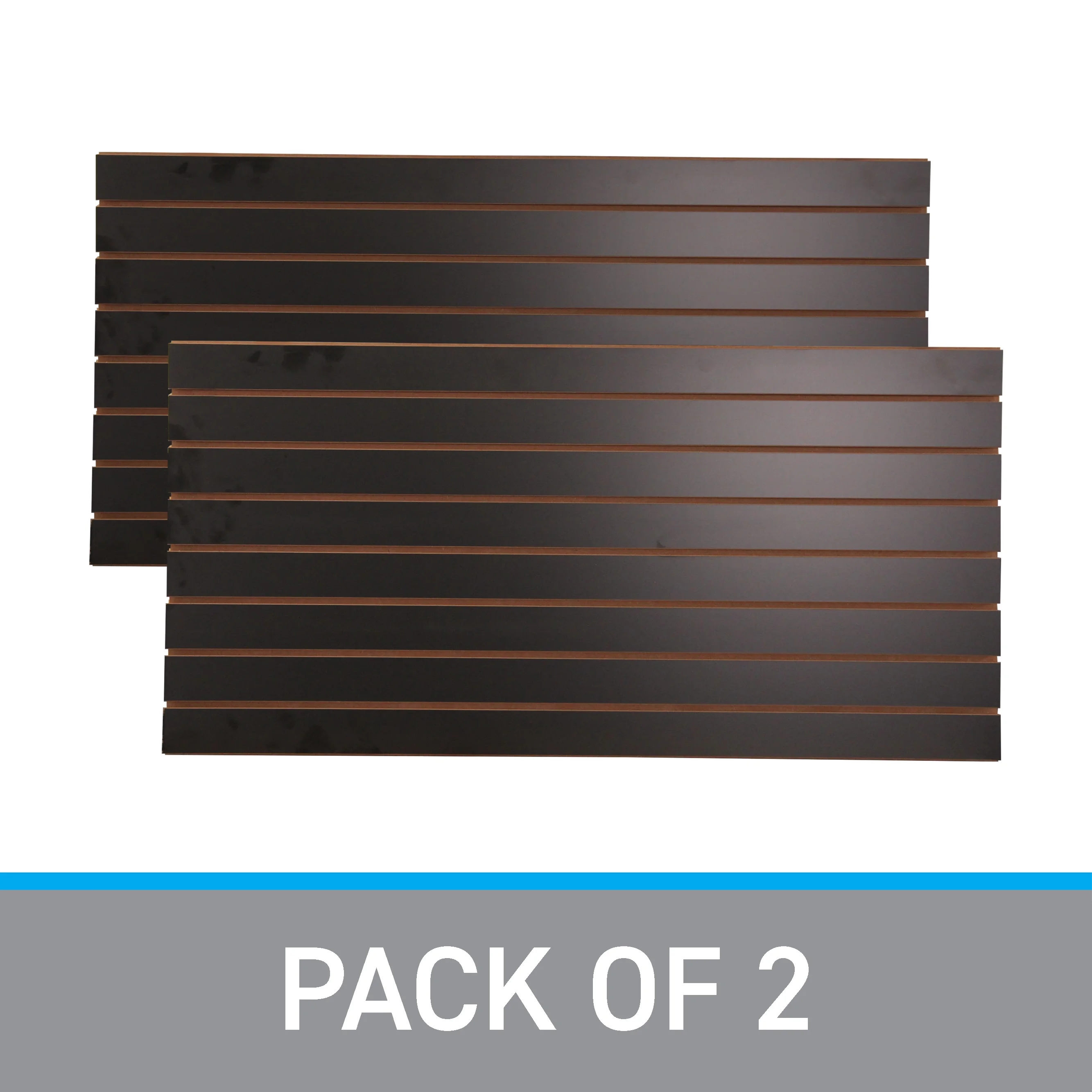 SSWBasics 4 ft x 2 ft Horizontal Black Slatwall Panels for Wall (24"H x 48"L) - Pack of 2 - Garage Wall Organizer Panels and Craft Storage Organization Slatwall Panel - Image 6
