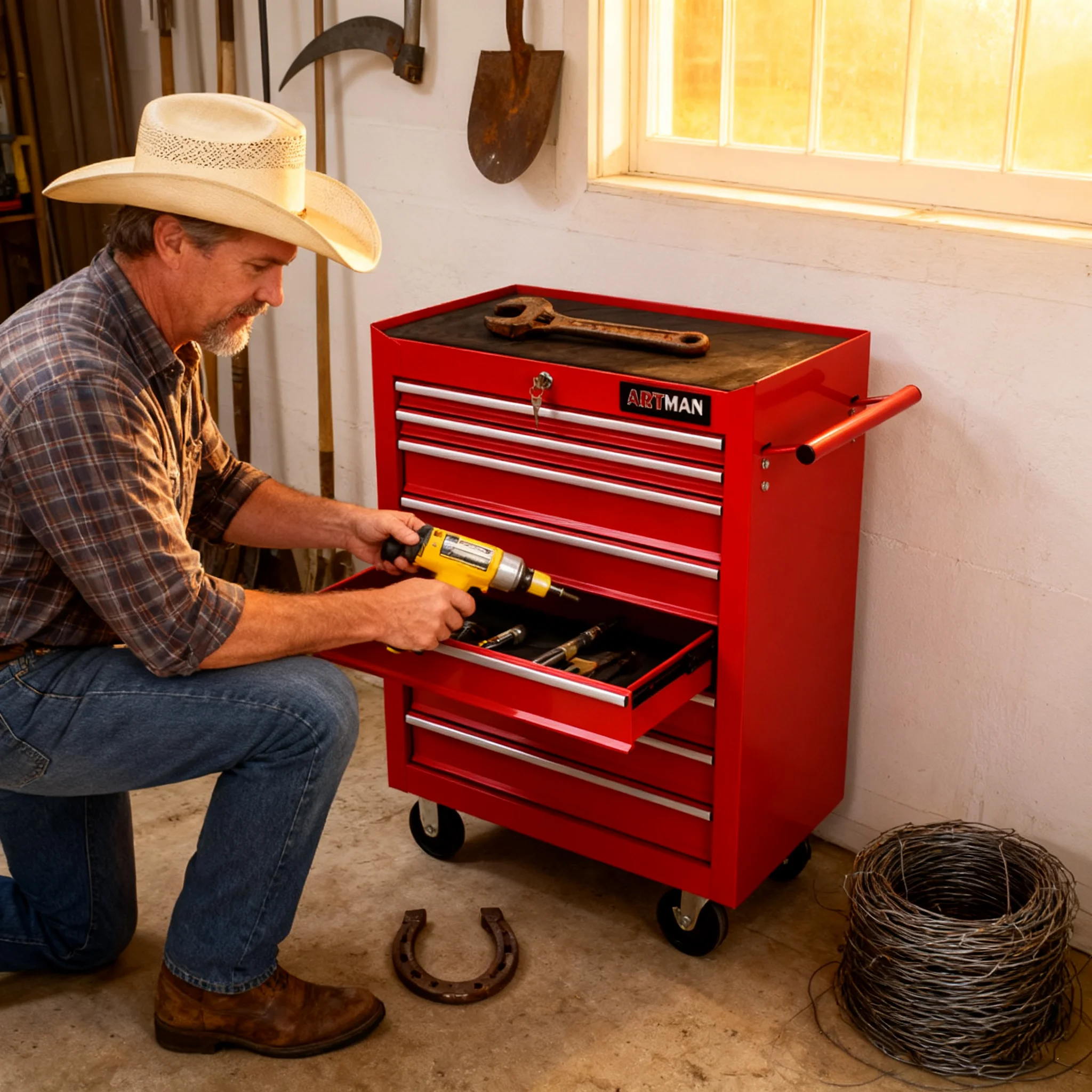 ARTMAN 7 Drawer Tool Rolling Storage Cart ,Tool Boxes Tool Chest with Wheels and Drawers for Garage Workshop Warehouse - Image 32