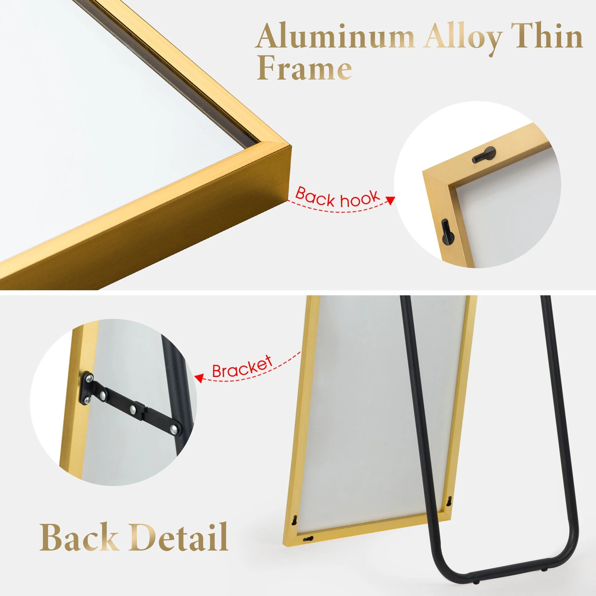 Large Full Length Wall Mounted Mirror, Full Body Dressing Mirror for Bedroom, Entryway and Home Decor - Image 7