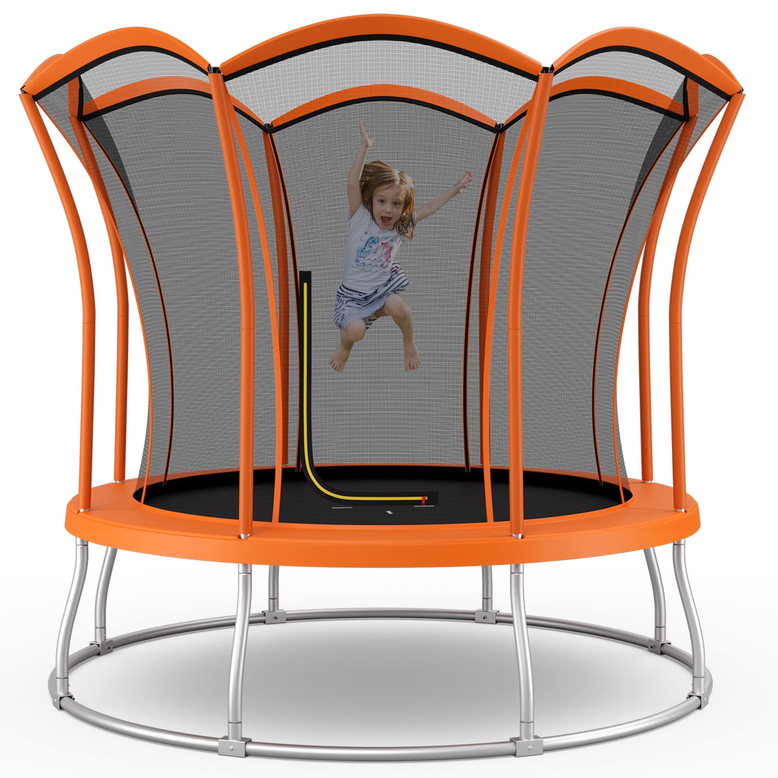 8FT/10FT Outdoor Trampoline – ASTM Approved with Unique Flower Shape - Image 3