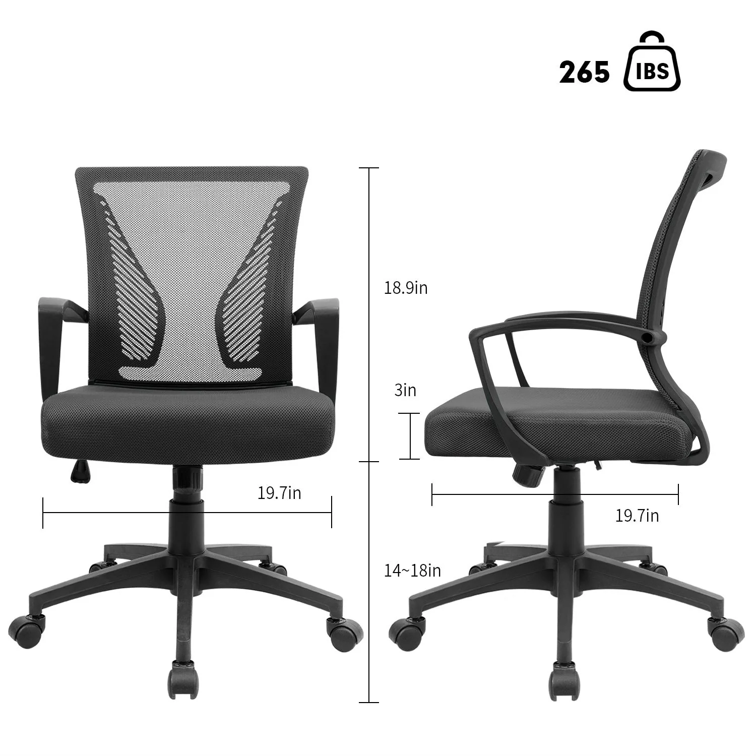 Ergonomic Mesh Office Chair with Lumbar Support, Breathable Computer Desk Chair - Image 16