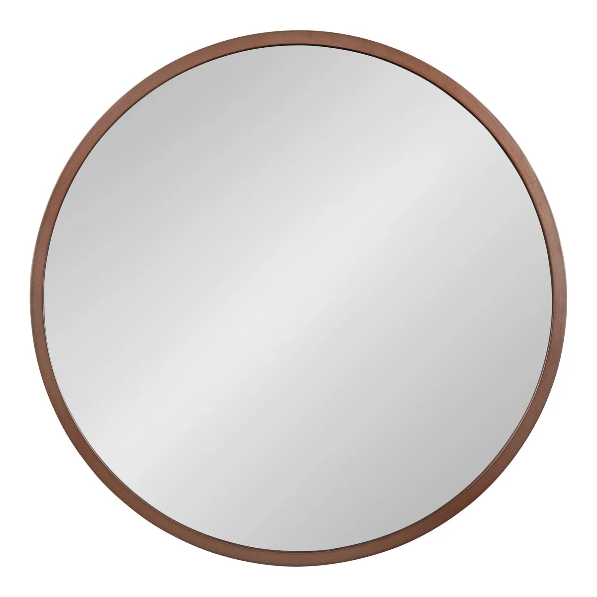 Round Wood Accent Wall Mirror, Modern Decorative Wooden Frame Mirror for Living Room, Bedroom and Entryway - Image 56