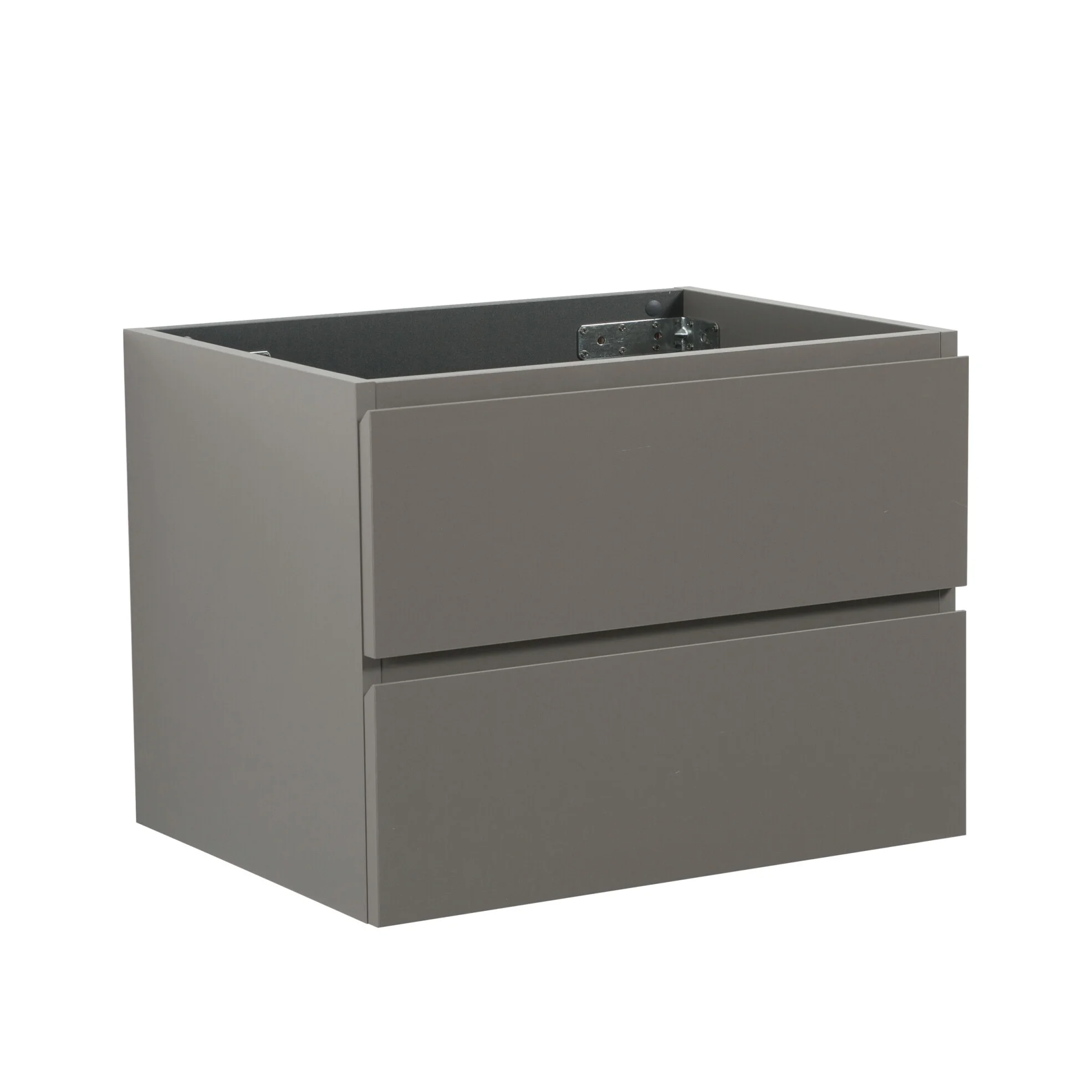 Wall Mount Bathroom Cabinet Without Basin, Gray Two-Drawer Storage Unit with Pre-Assembled Design for Space-Saving Modern Bathrooms - Image 2