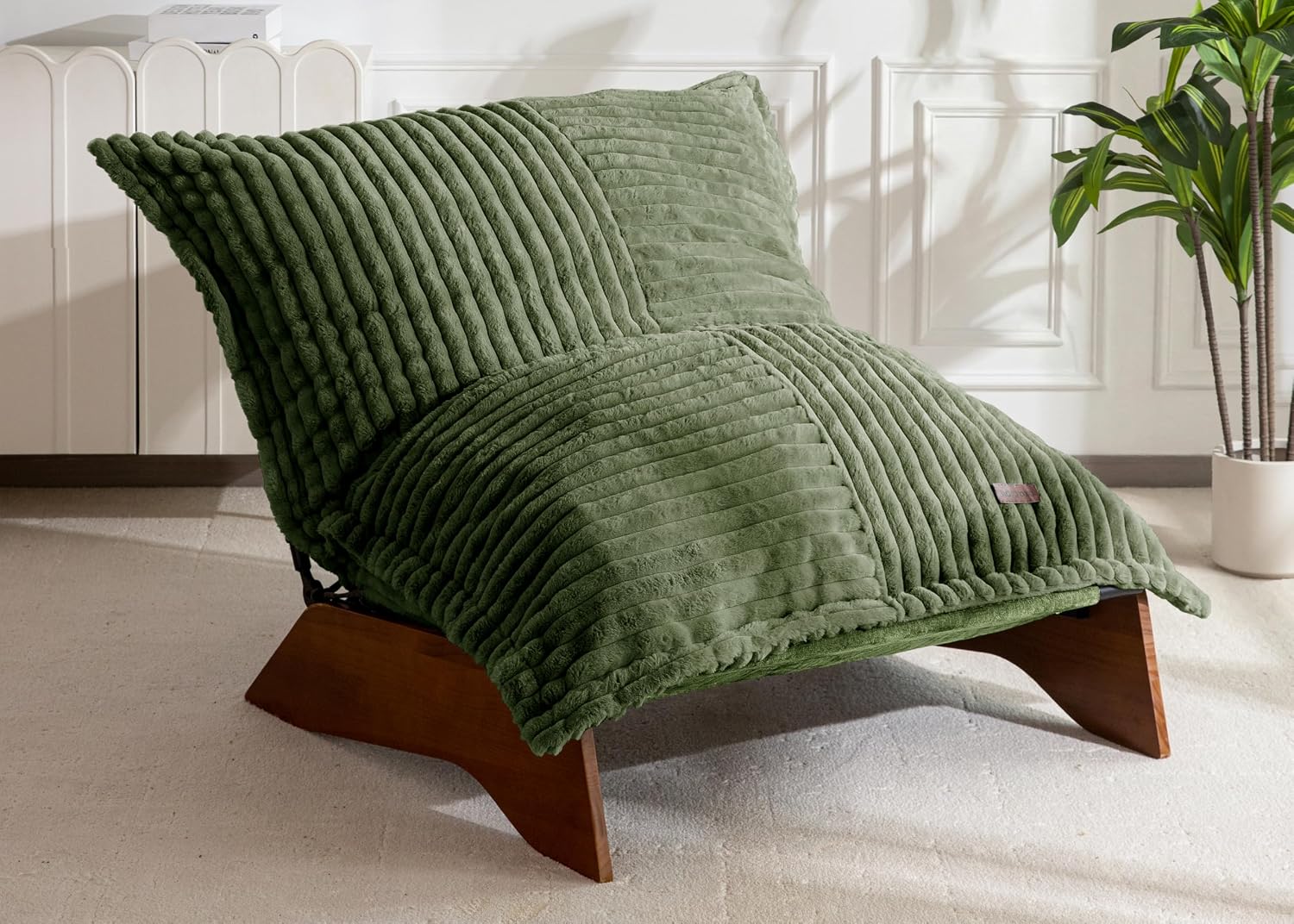 Adjustable Living Room Chair, 3-Position Bean Bag Chair with Frame - Image 3
